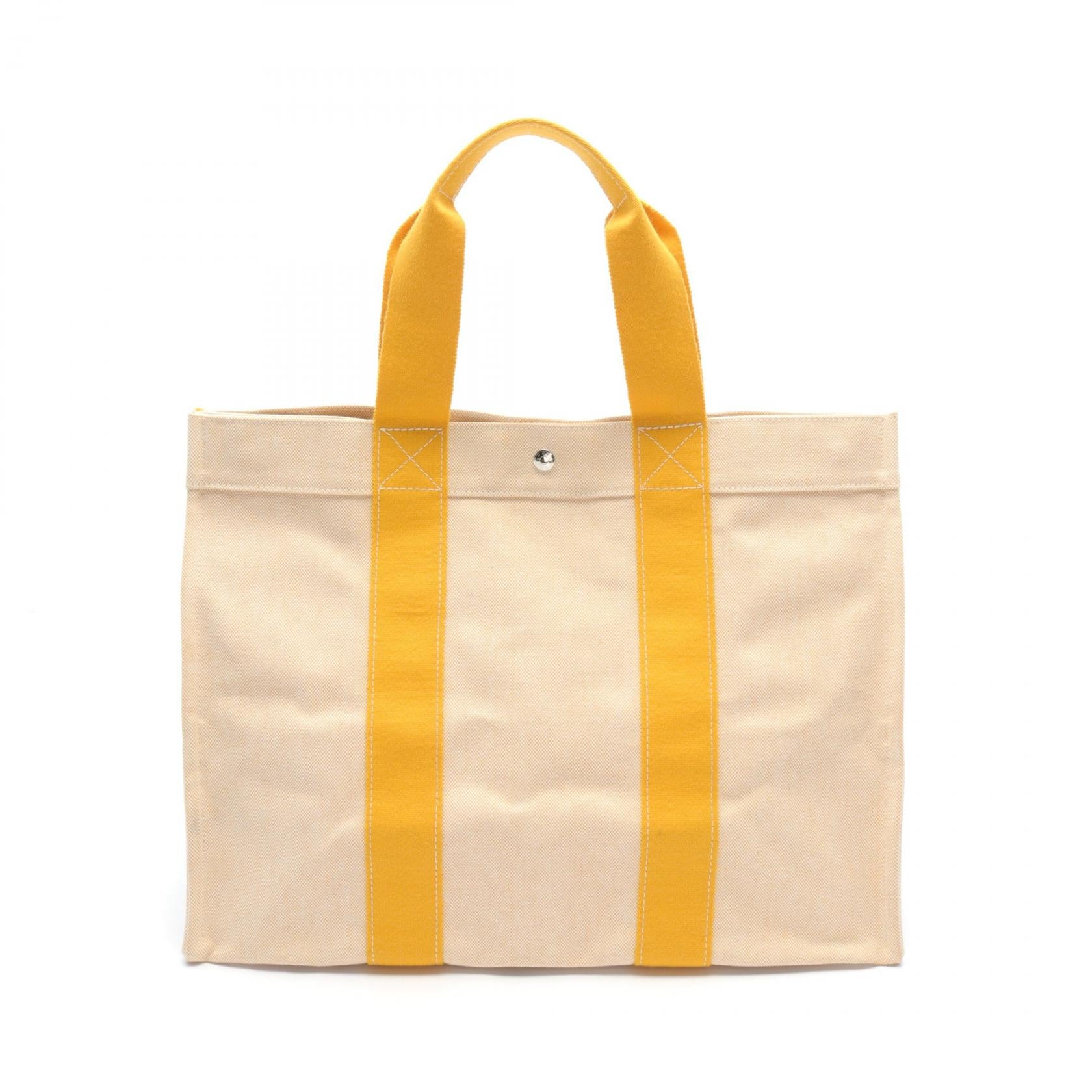 Hermes Bora Bora GM Tote Bag Ivory/Yellow