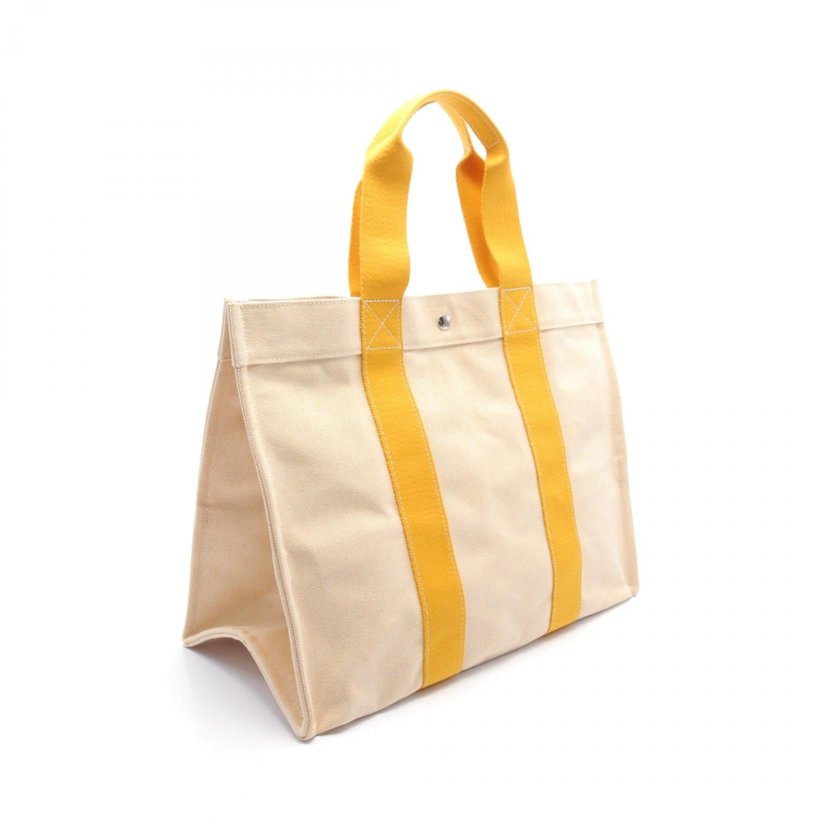 Hermes Bora Bora GM Tote Bag Ivory/Yellow