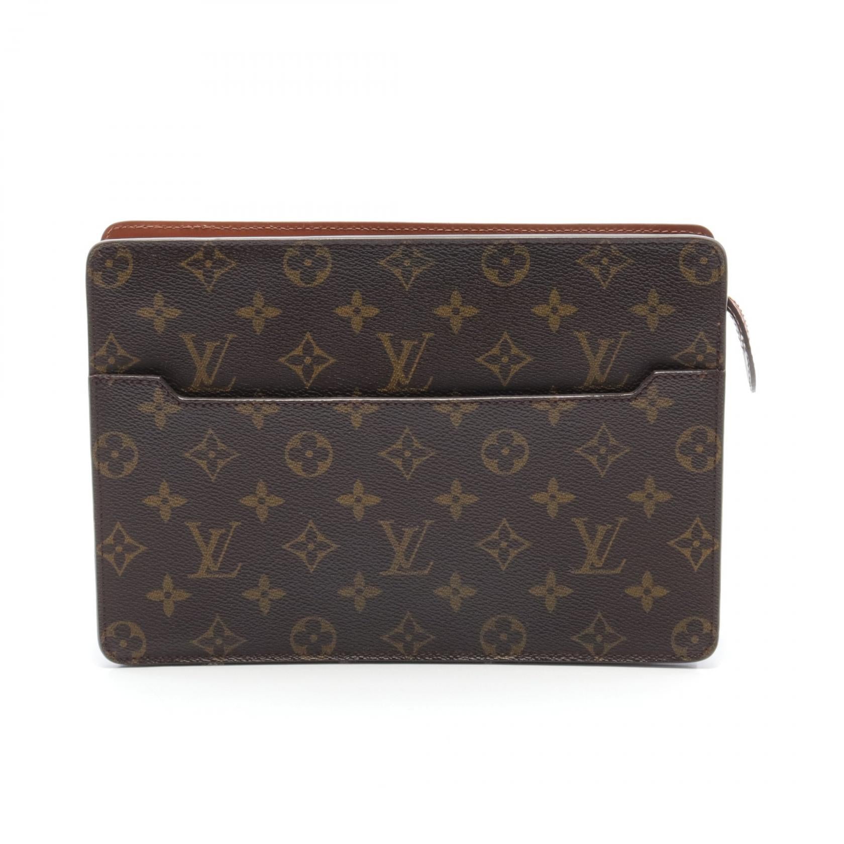 Louis Vuitton Monogram Pochette Homme Canvas Clutch Bag M51795 in Very Good Condition