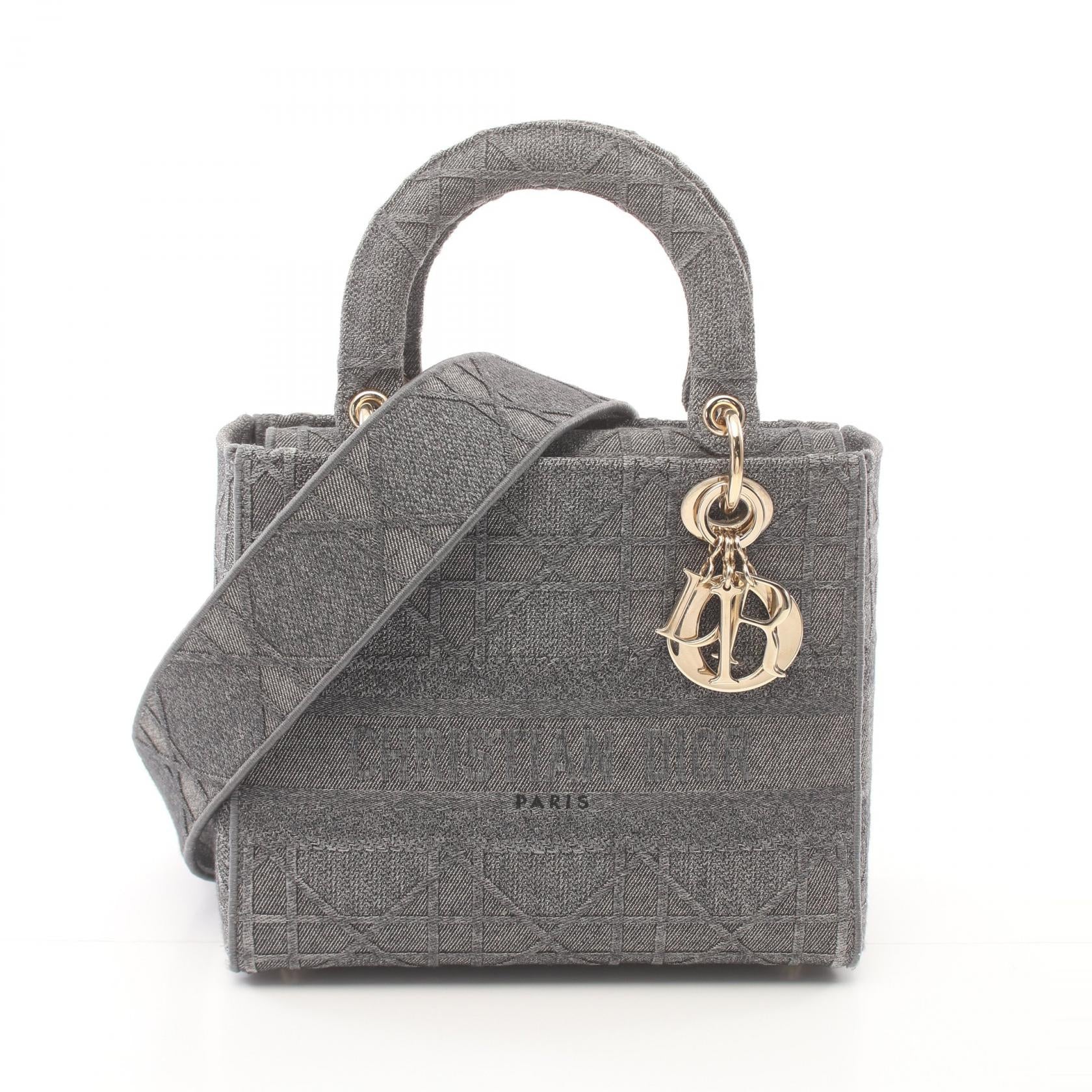 Dior Lady D-Lite Medium Canvas Handbag