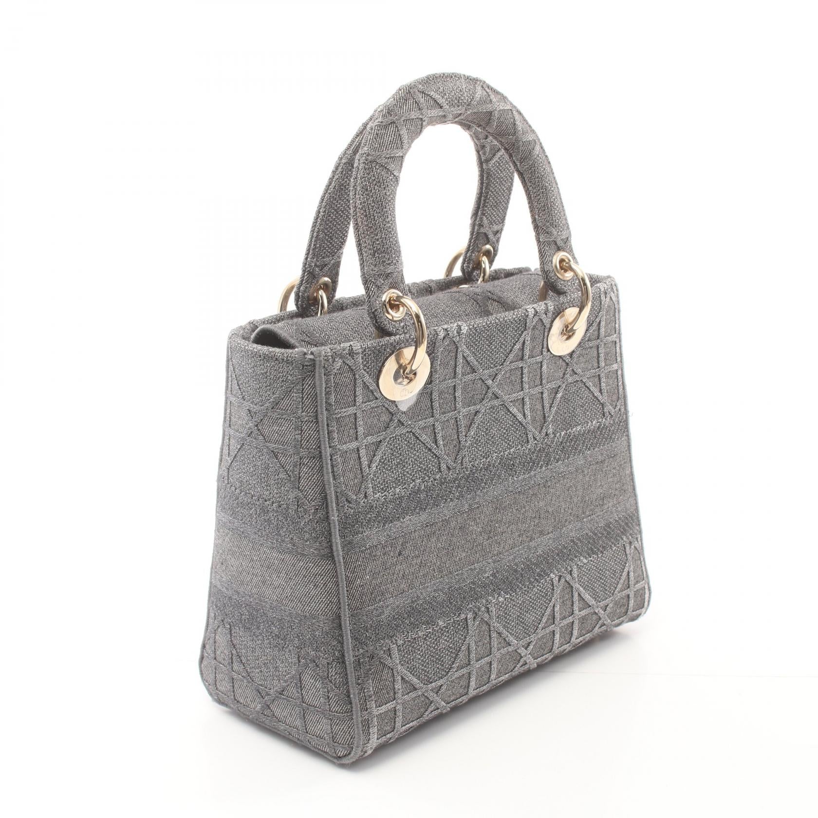 Dior Lady D-Lite Medium Canvas Handbag