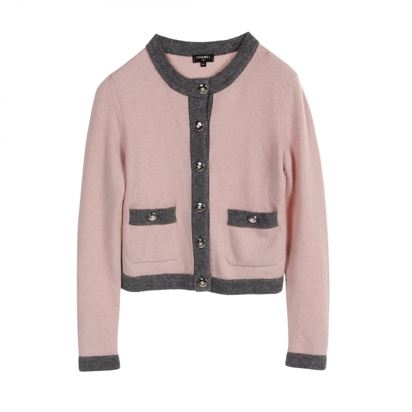 Chanel Cashmere Cardigan with Coco Mark Button