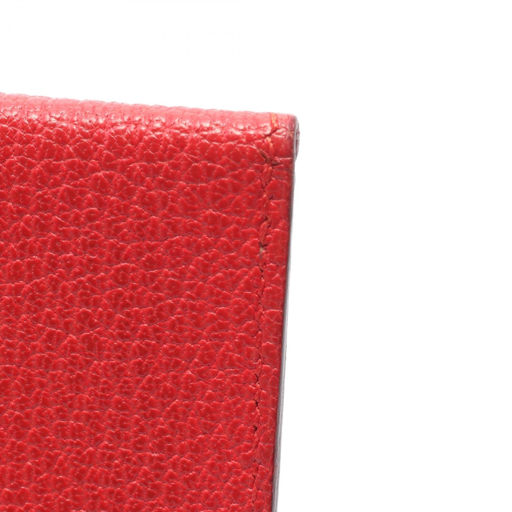 Hermes Chevre Envelope Card Case Red