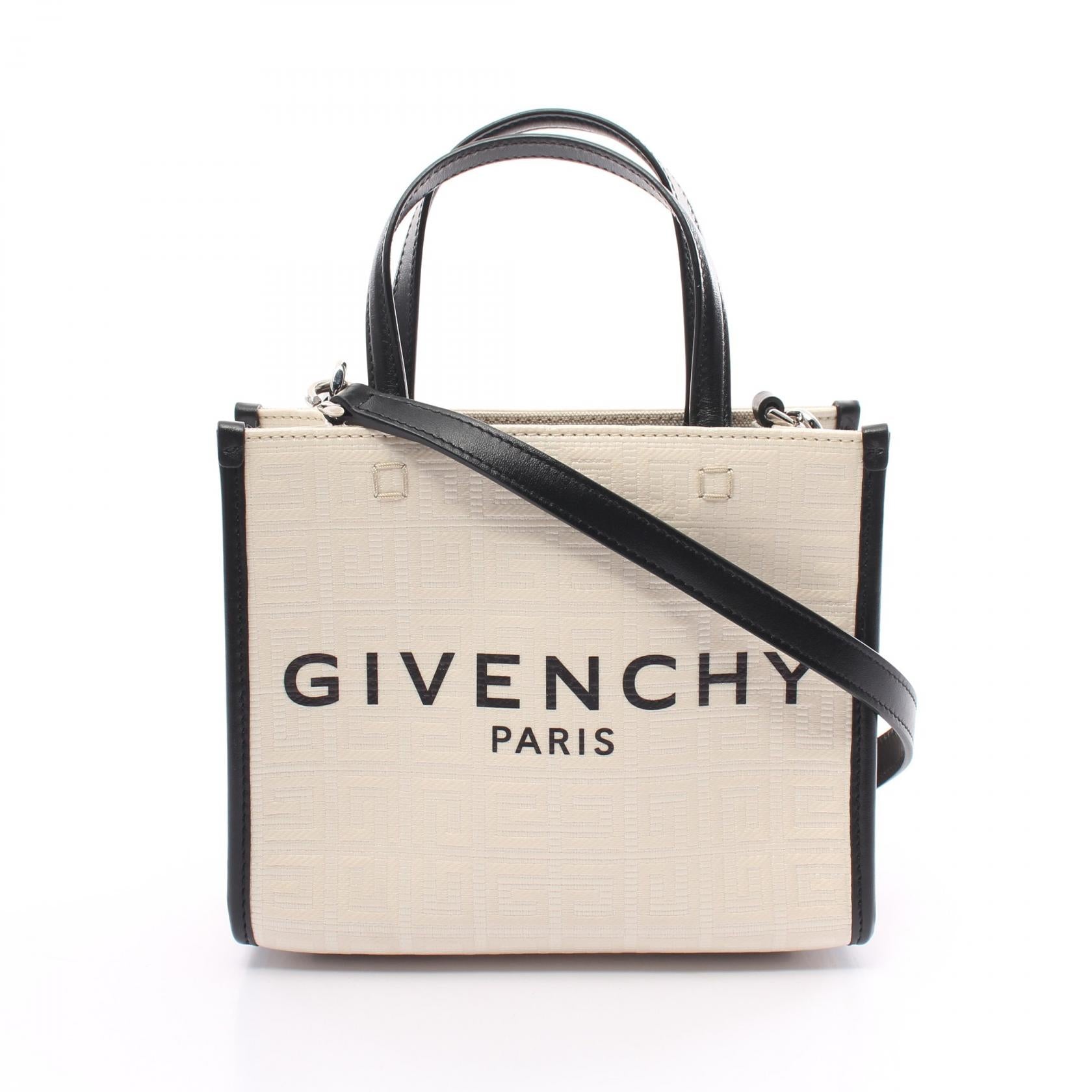 Givenchy G-TOTE MINI Handbag PVC Canvas Leather