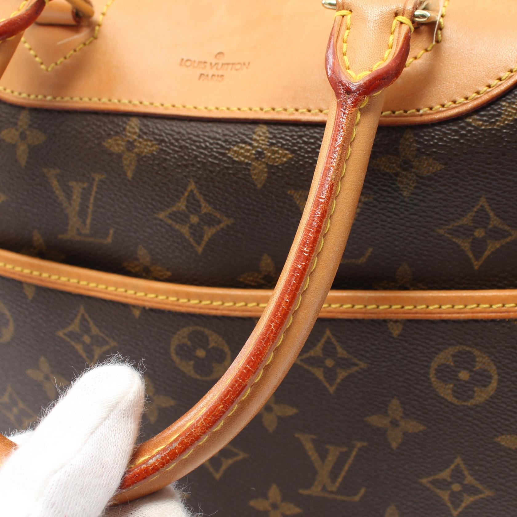 Louis Vuitton Monogram Deauville Canvas Handbag M47270 in Good Condition