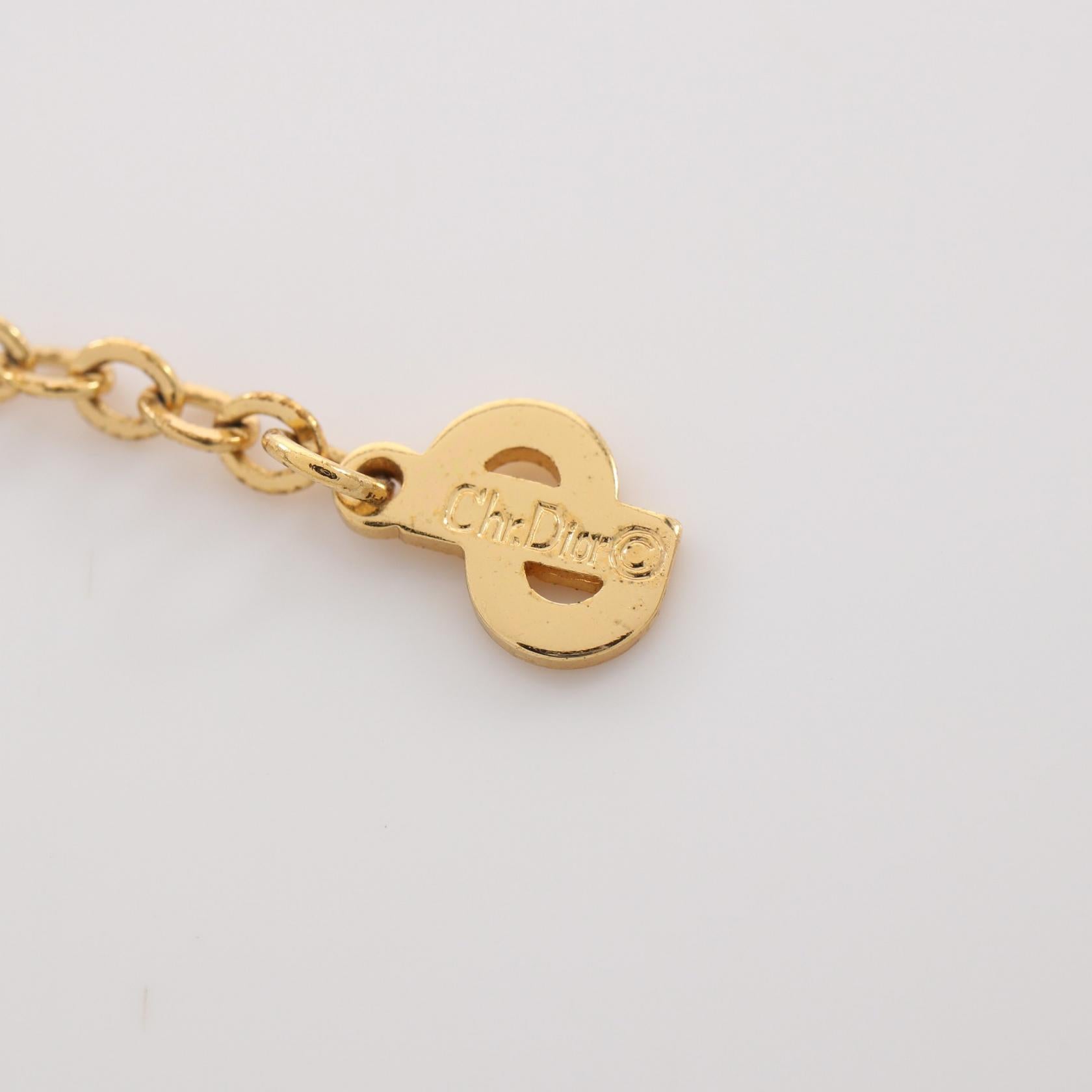 Dior CD Logo Chain Necklace Metal Necklace in Great Condition