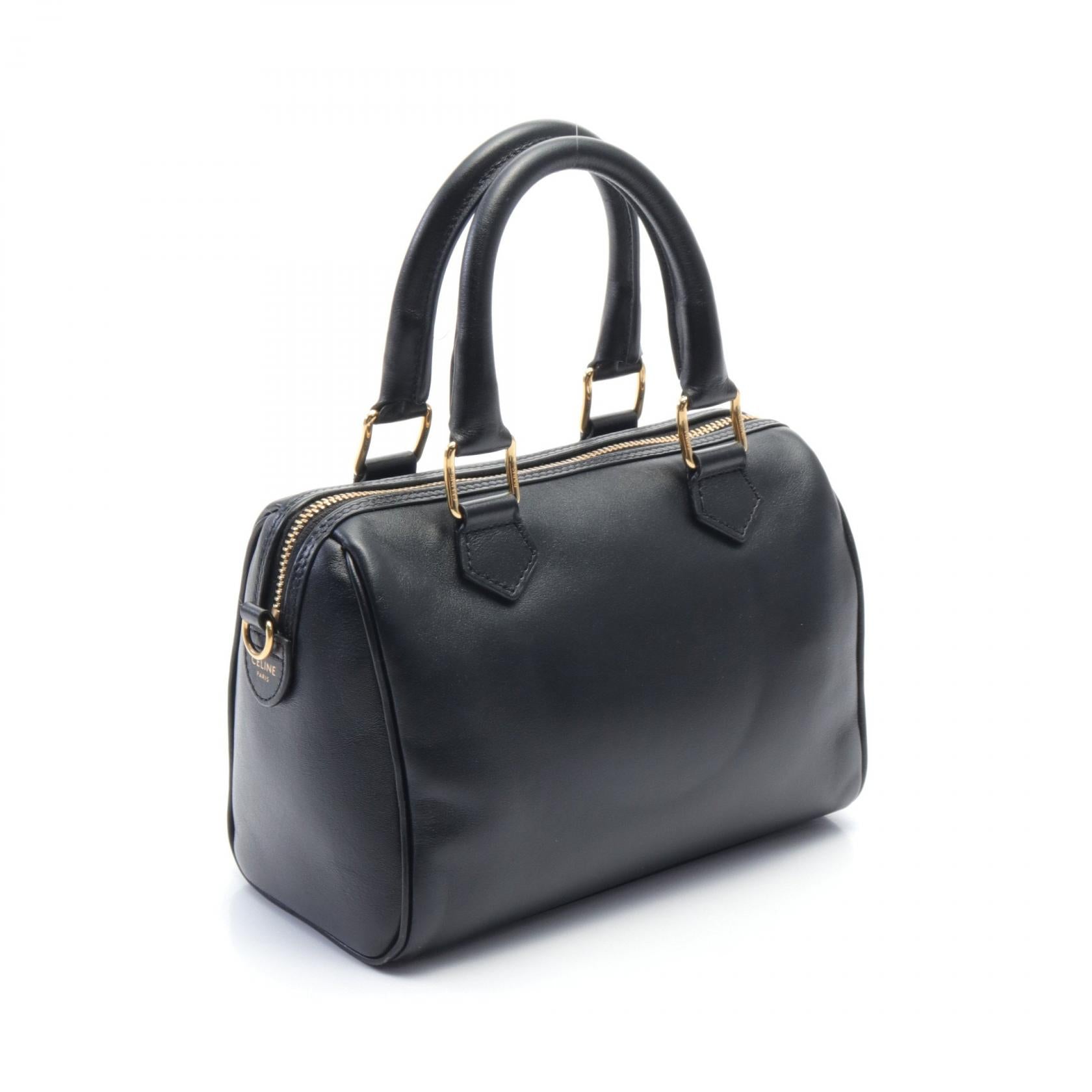 Celine Small Boston Triomphe Leather Handbag