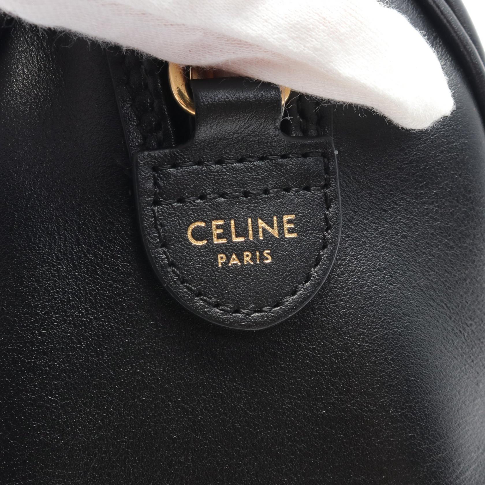 Celine Small Boston Triomphe Leather Handbag