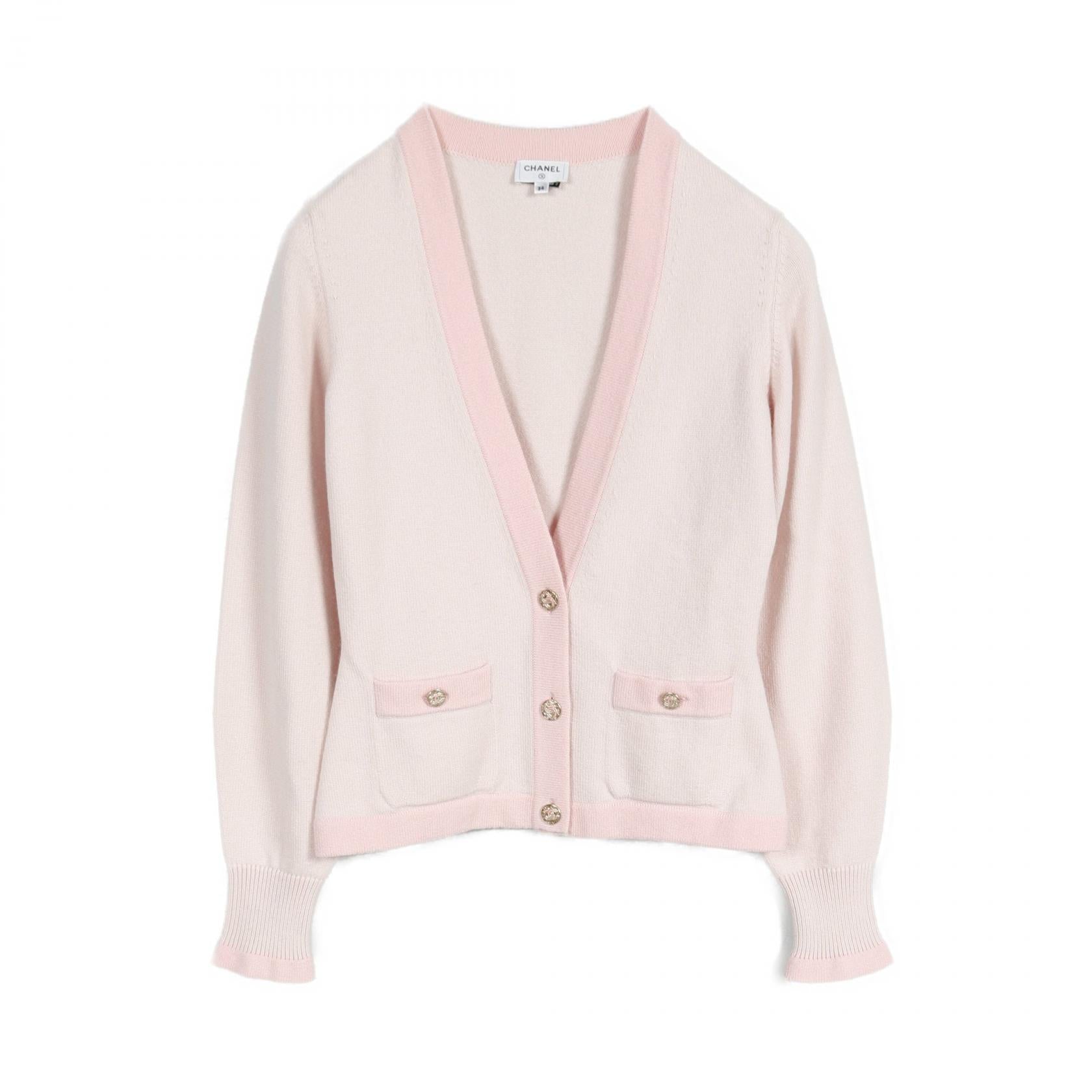 Chanel Cashmere Cardigan Pink