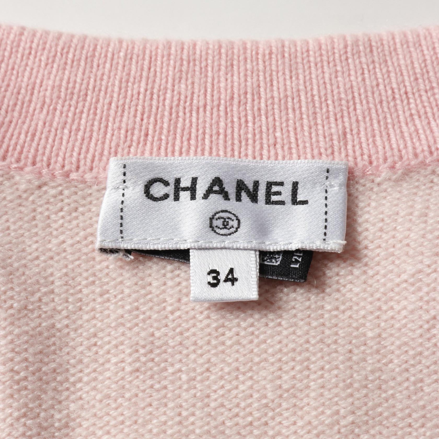 Chanel Cashmere Cardigan Pink