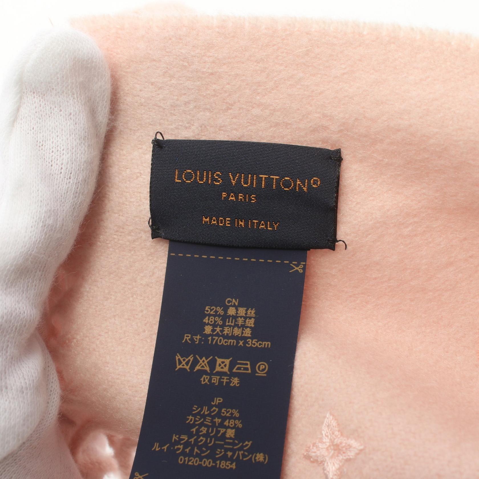 Louis Vuitton Silk Cashmere Scarf Pink