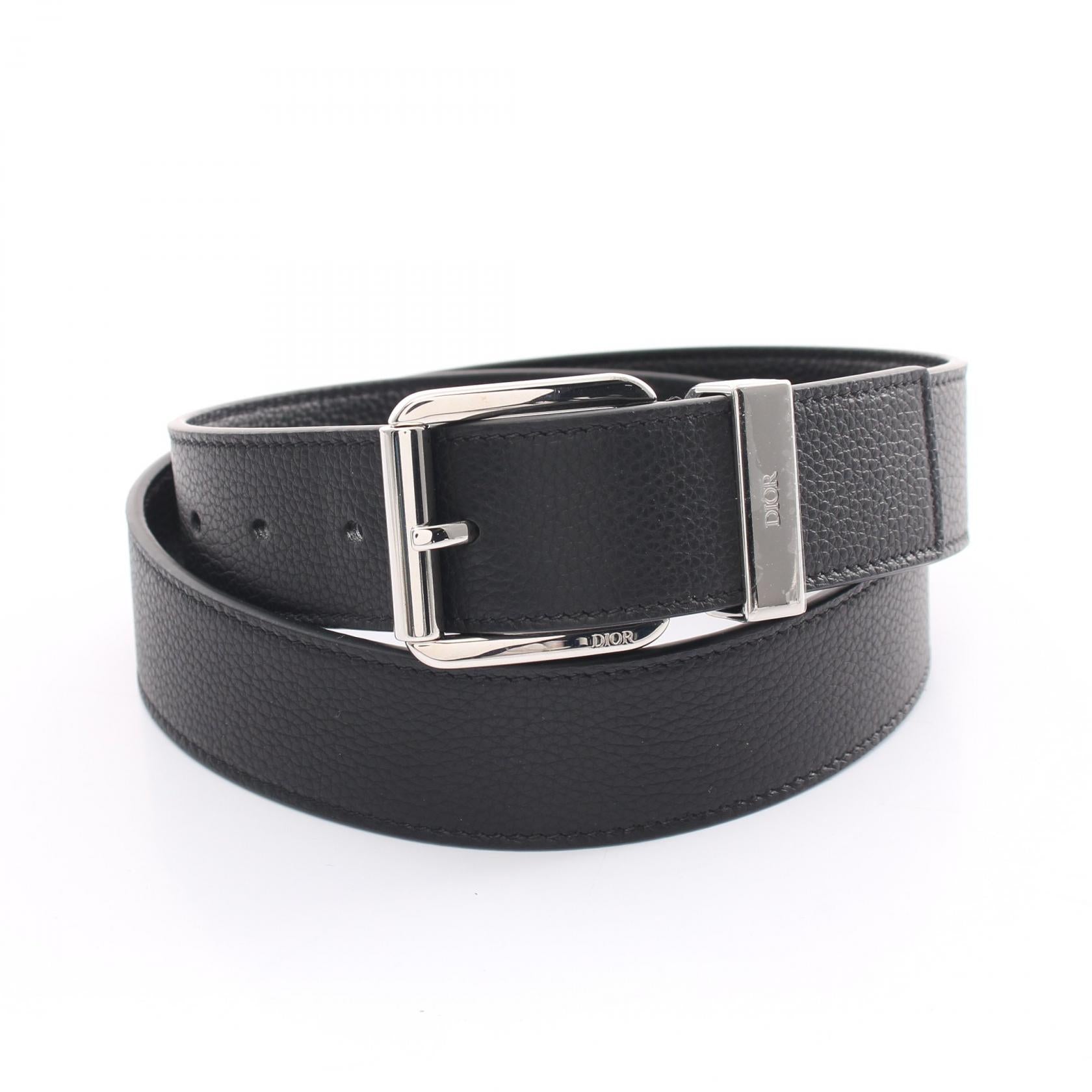 Dior Leather Belt 35mm Black