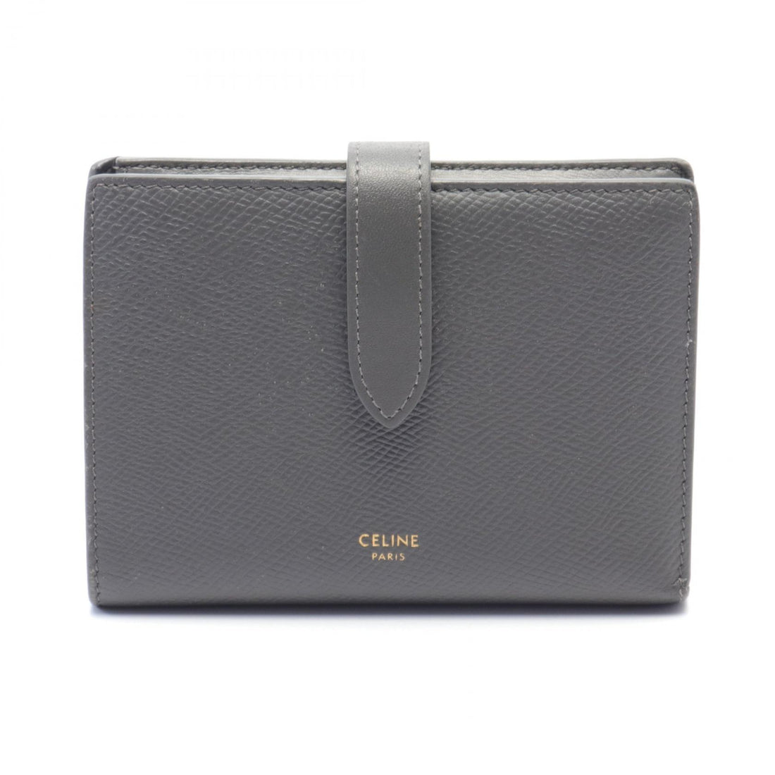 Celine Medium Strap Leather Wallet Gray