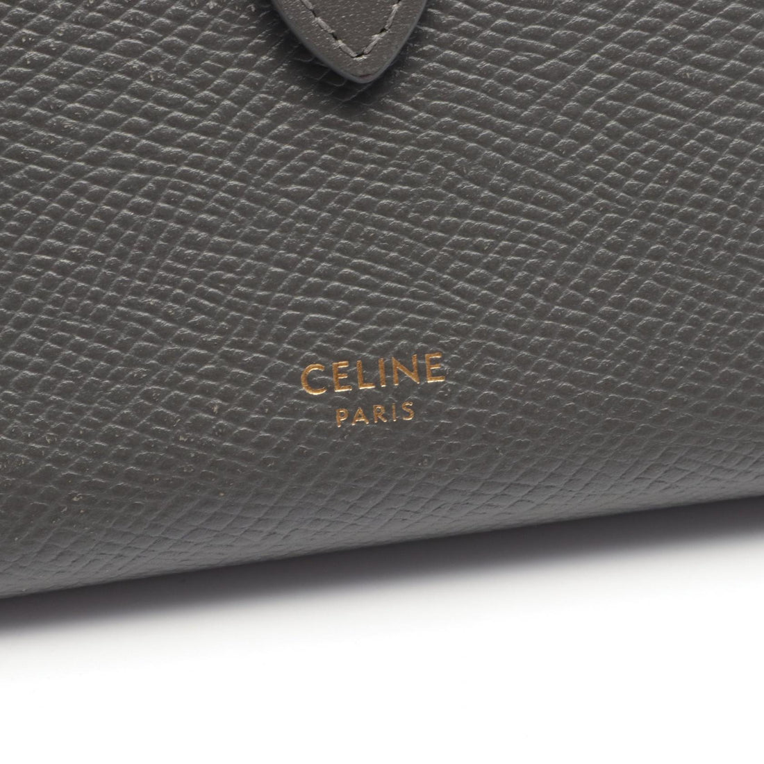 Celine Medium Strap Leather Wallet Gray