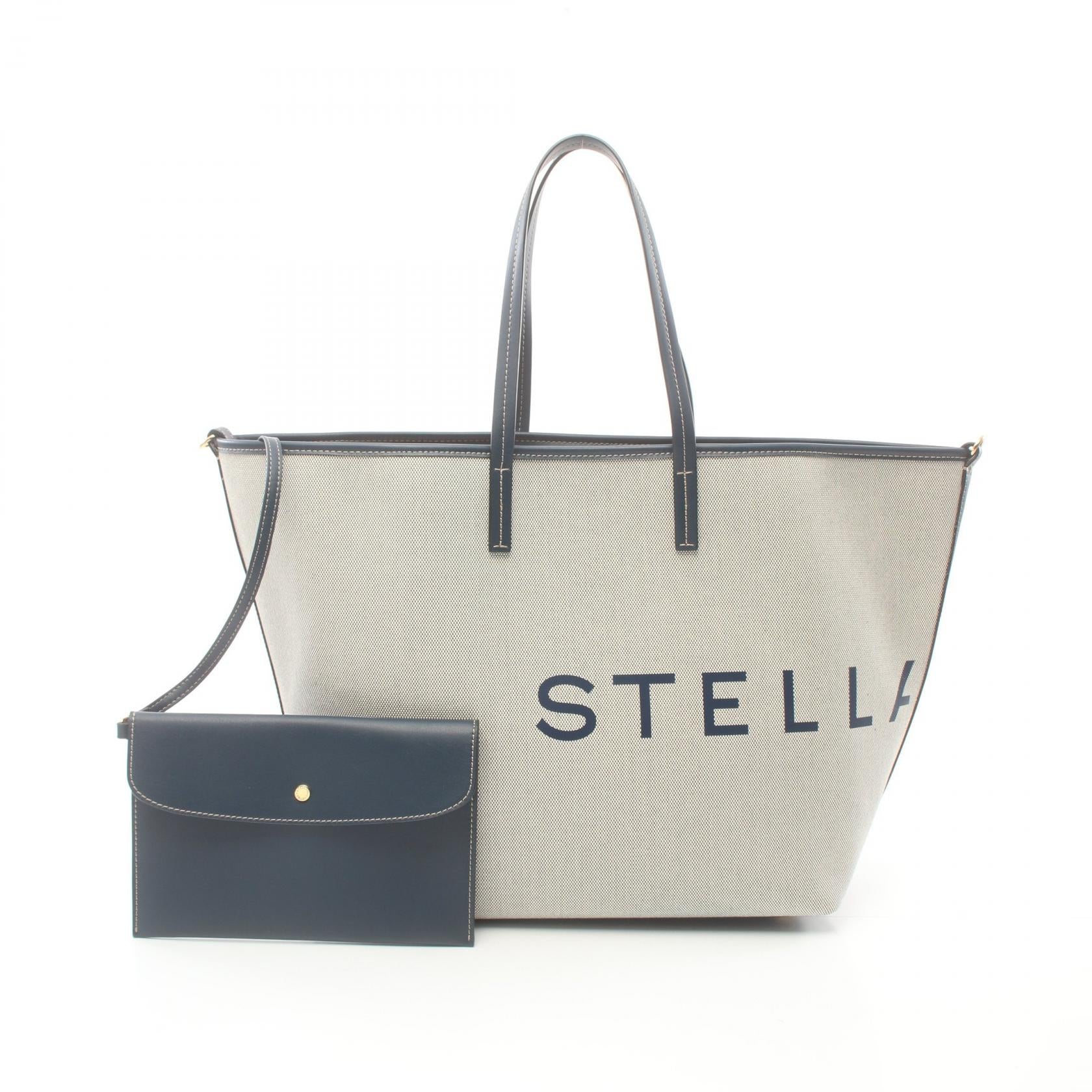 Stella Mccartney Logo Tote Bag Canvas Tote Bag 7B0048 in Great Condition