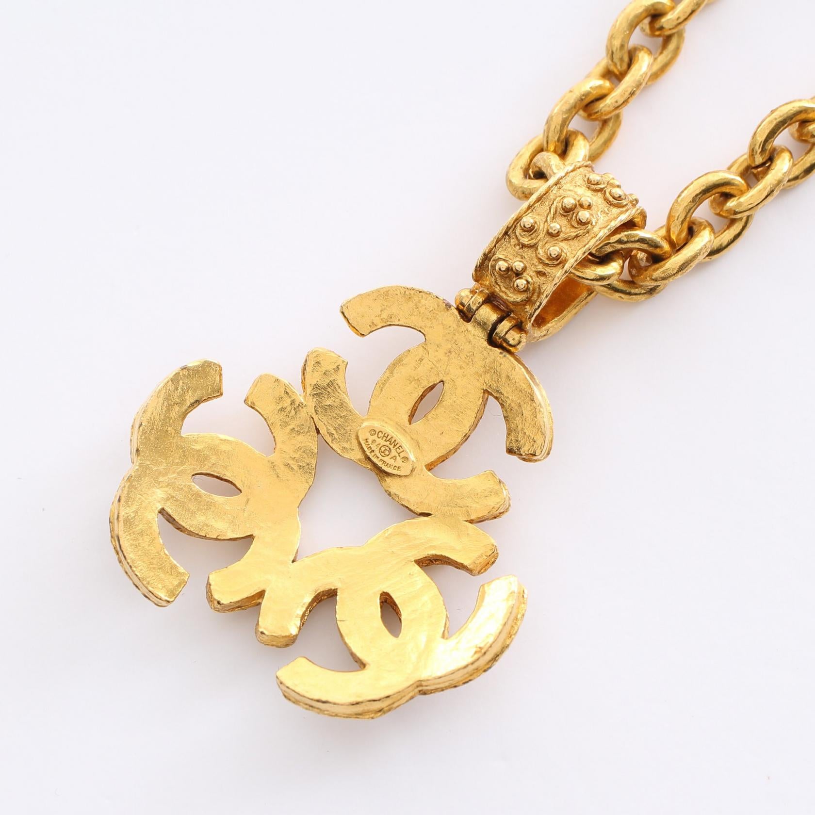 Chanel Coco Mark Necklace Gold Jewelry