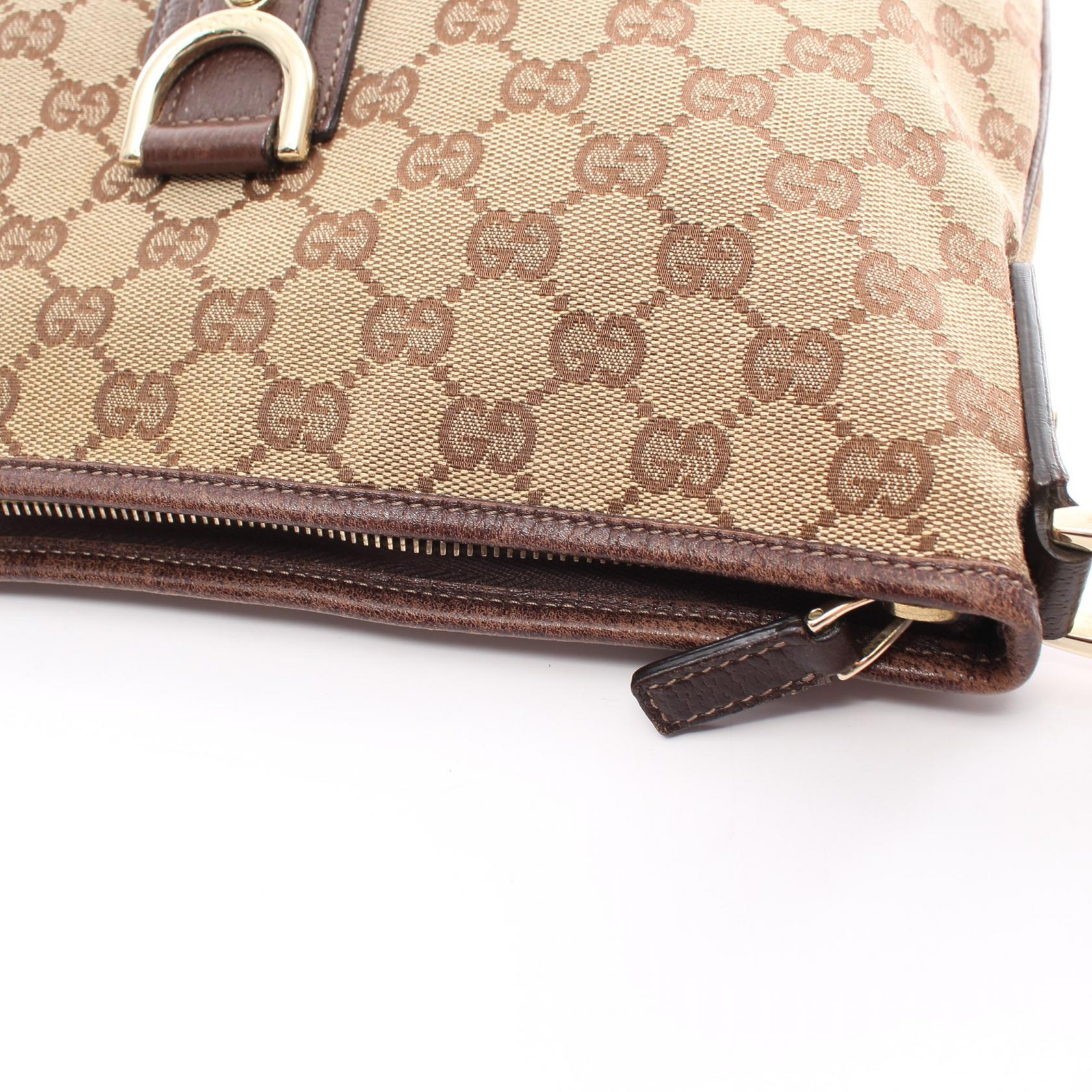 Gucci Abbey GG Canvas Leather Shoulder Bag