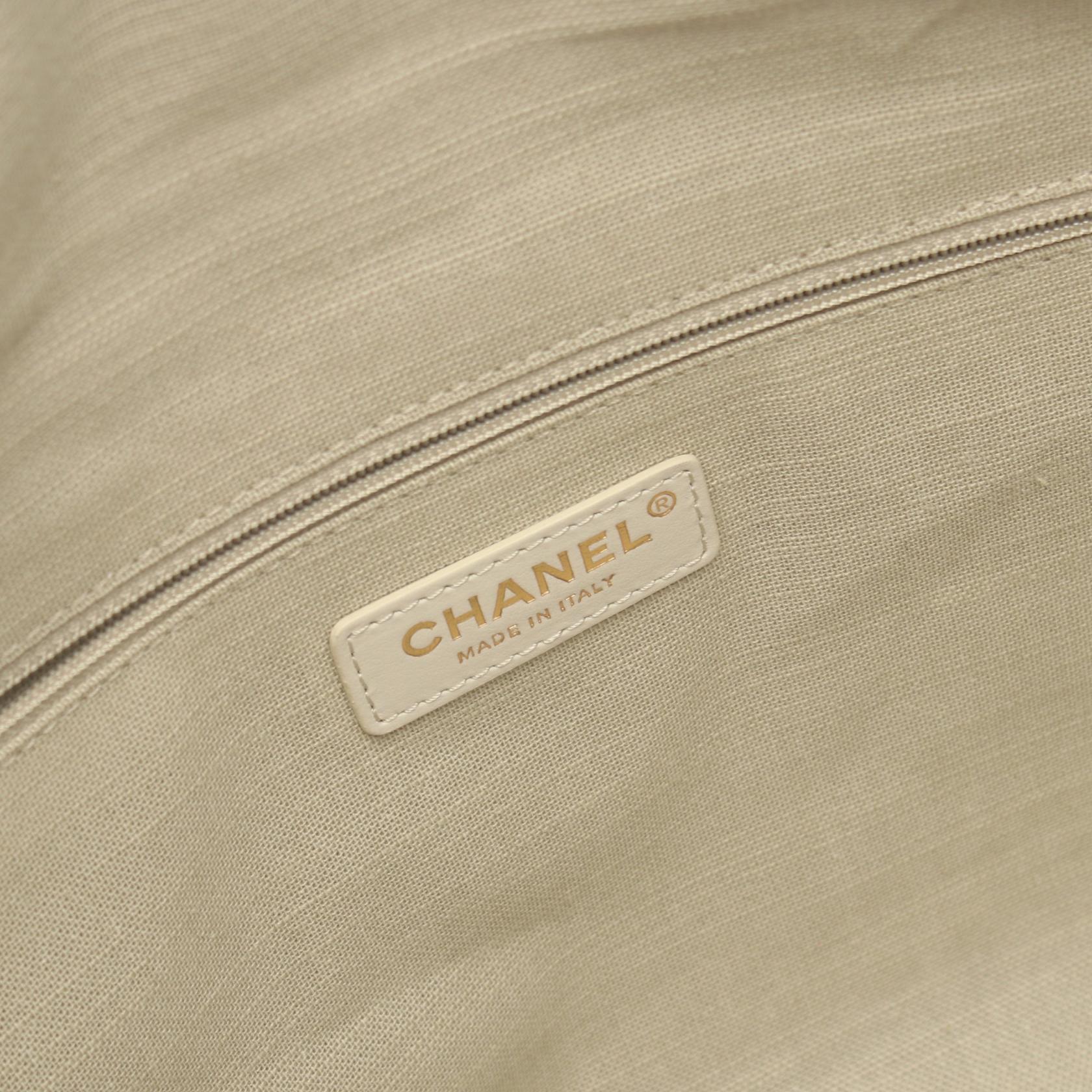 Chanel Deauville Canvas Leather Shoulder Bag AS4166