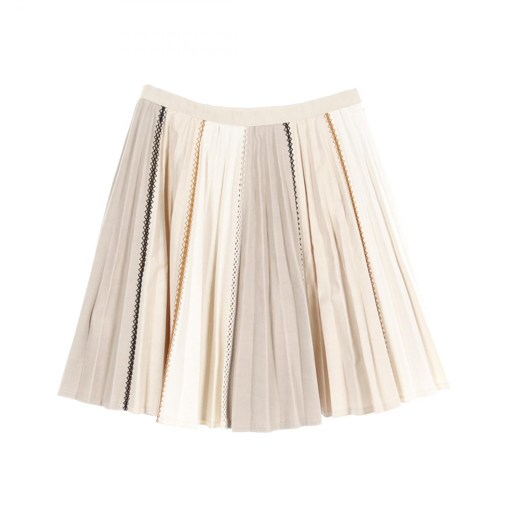 Dior Cotton Skirt Beige Multicolor