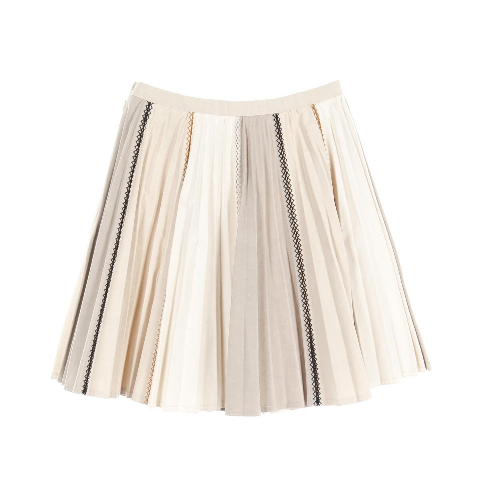 Dior Cotton Skirt Beige Multicolor