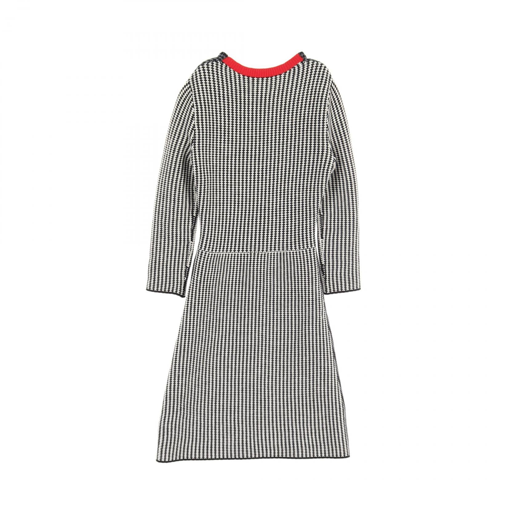 Dior Wool Dress Gray Multicolor