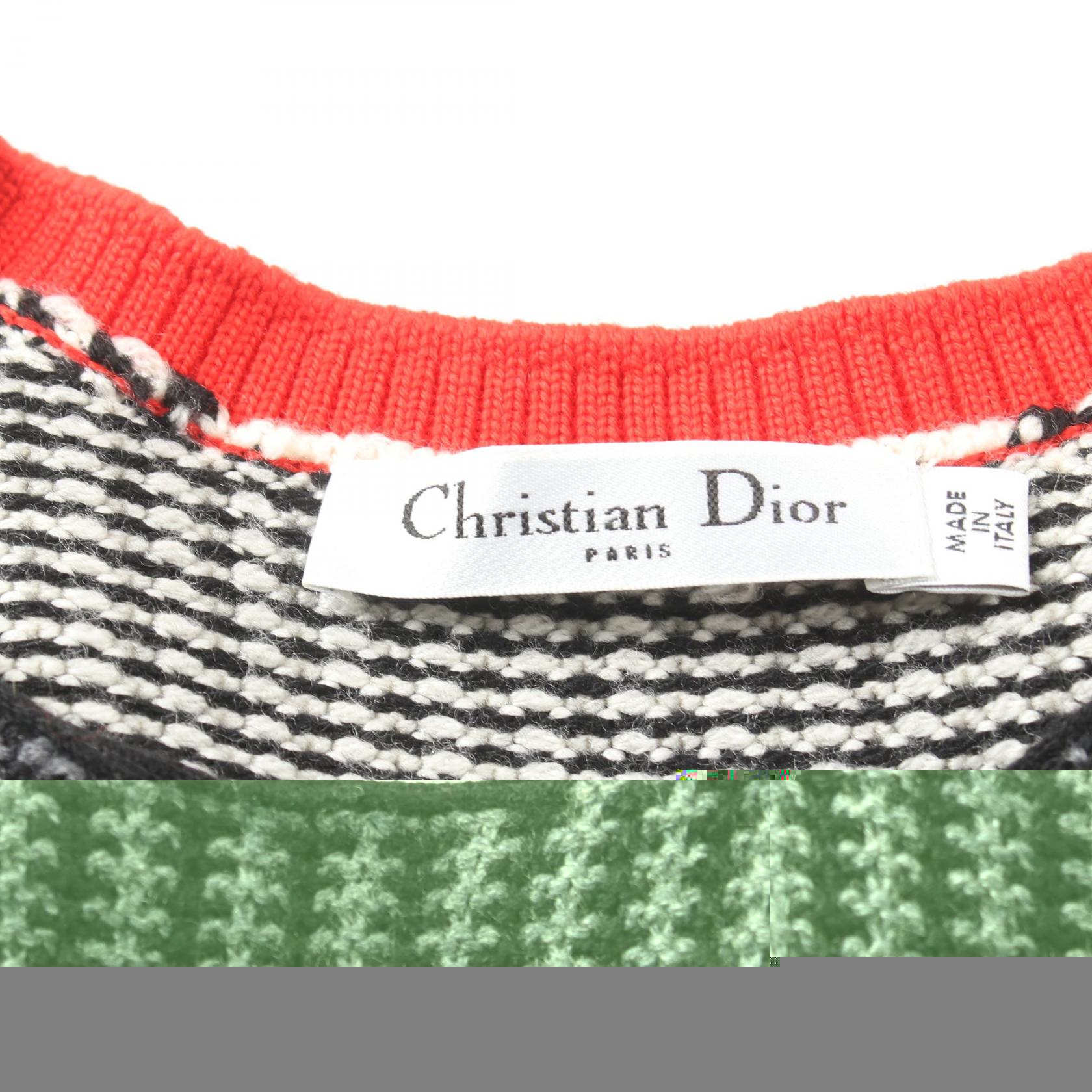 Dior Wool Dress Gray Multicolor