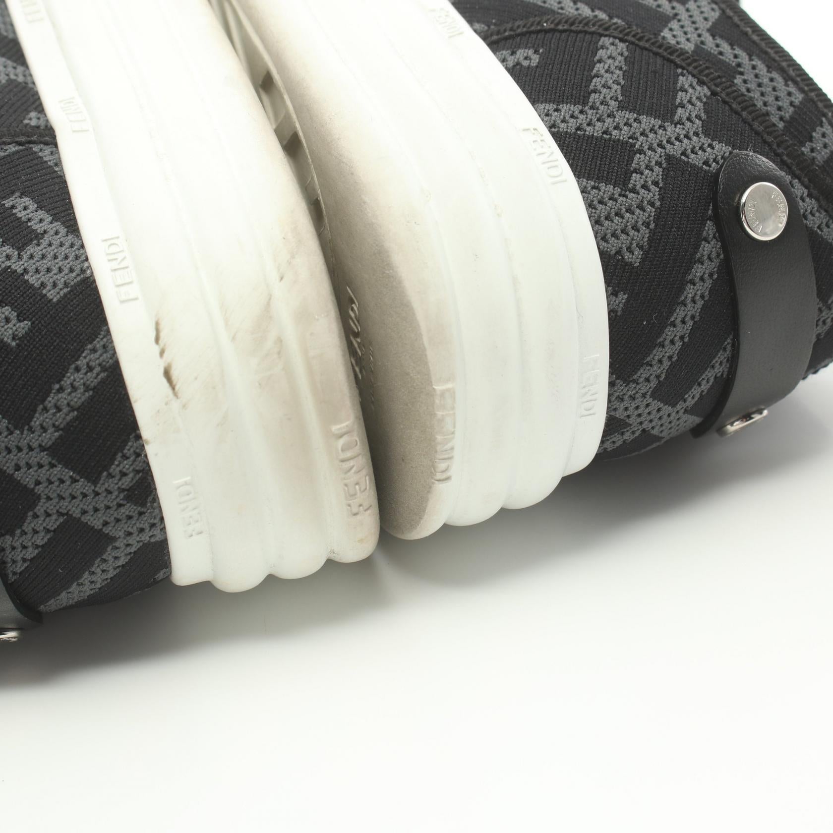 Fendi Zucca Fabric Sneakers Gray/Black