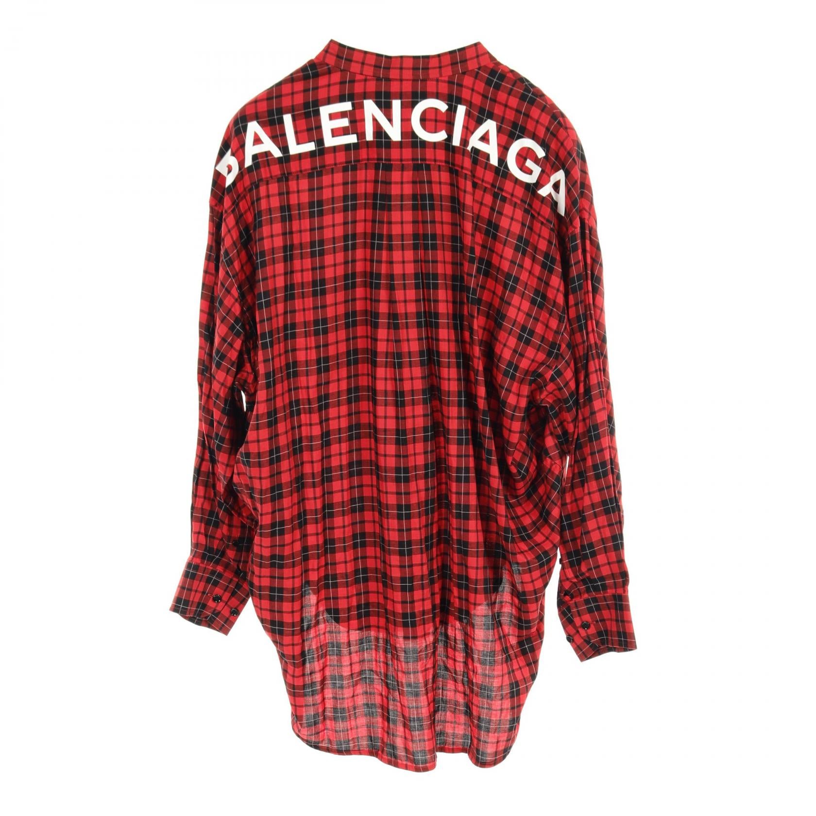 Balenciaga Cotton Rayon Top Red/Black