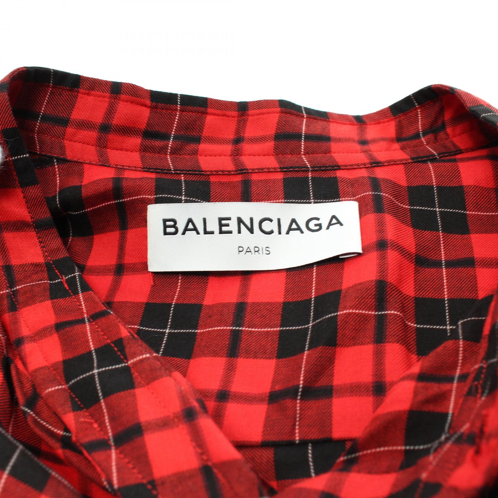 Balenciaga Cotton Rayon Top Red/Black