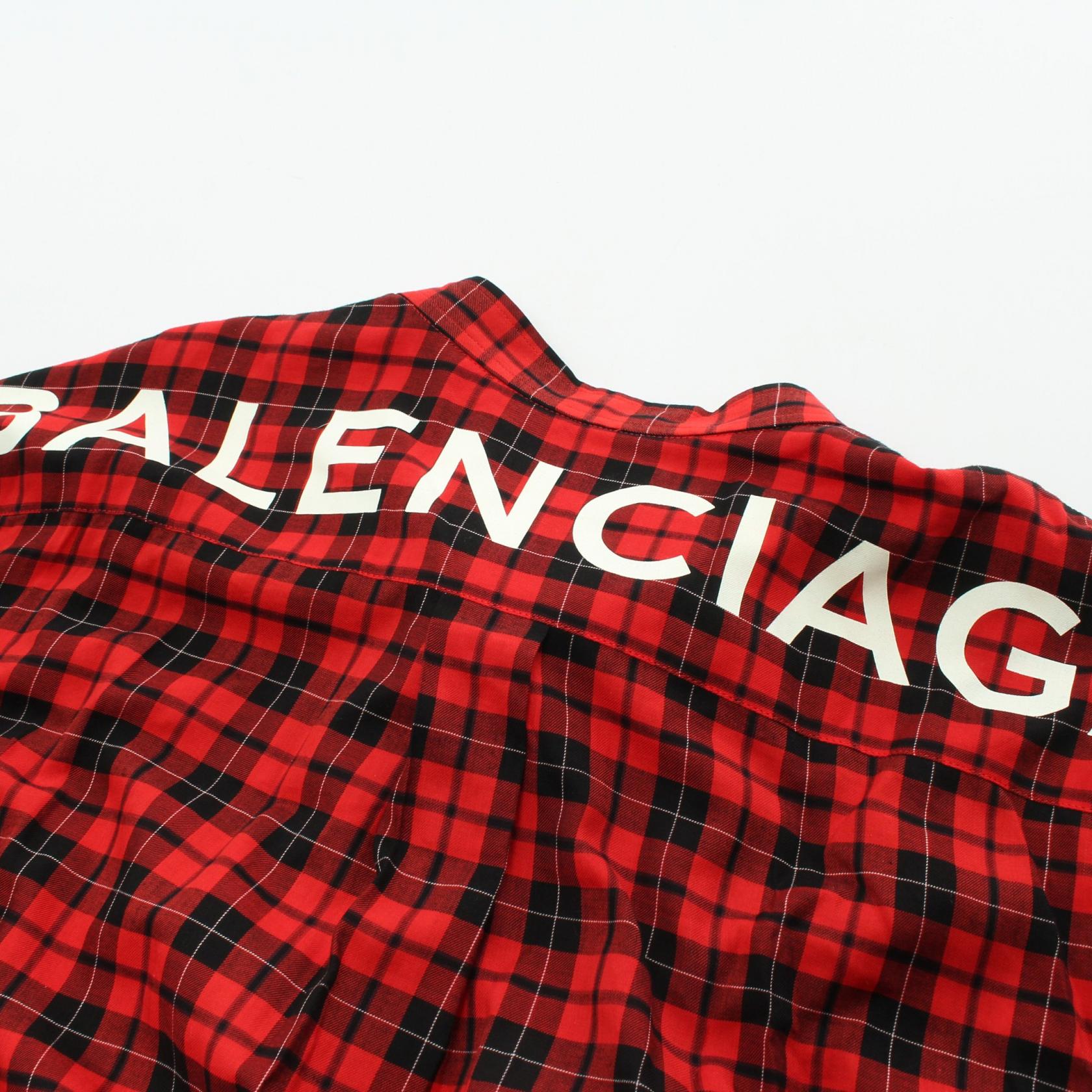 Balenciaga Cotton Rayon Top Red/Black