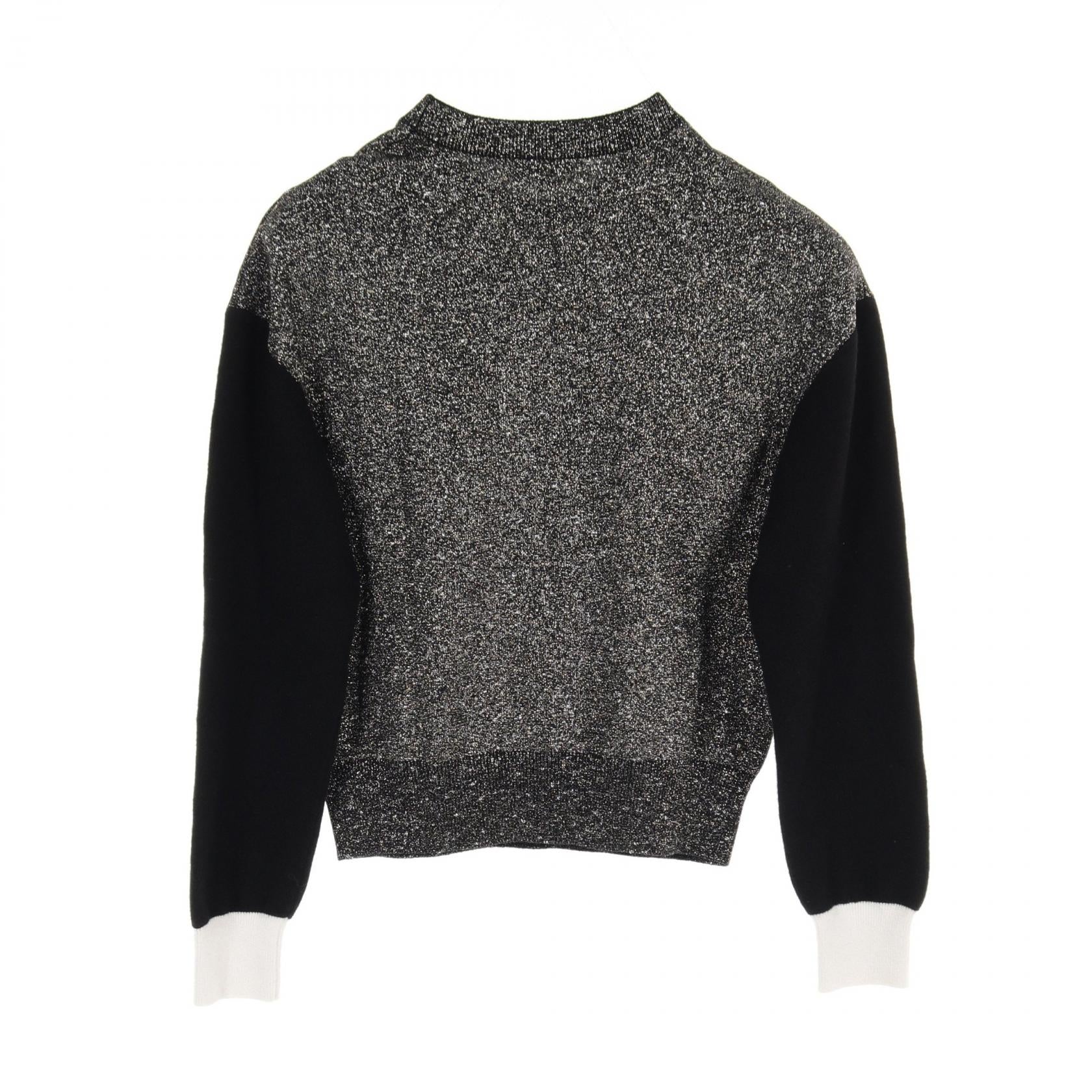 Chanel Logo Knit Cashmere Cotton Silk Top