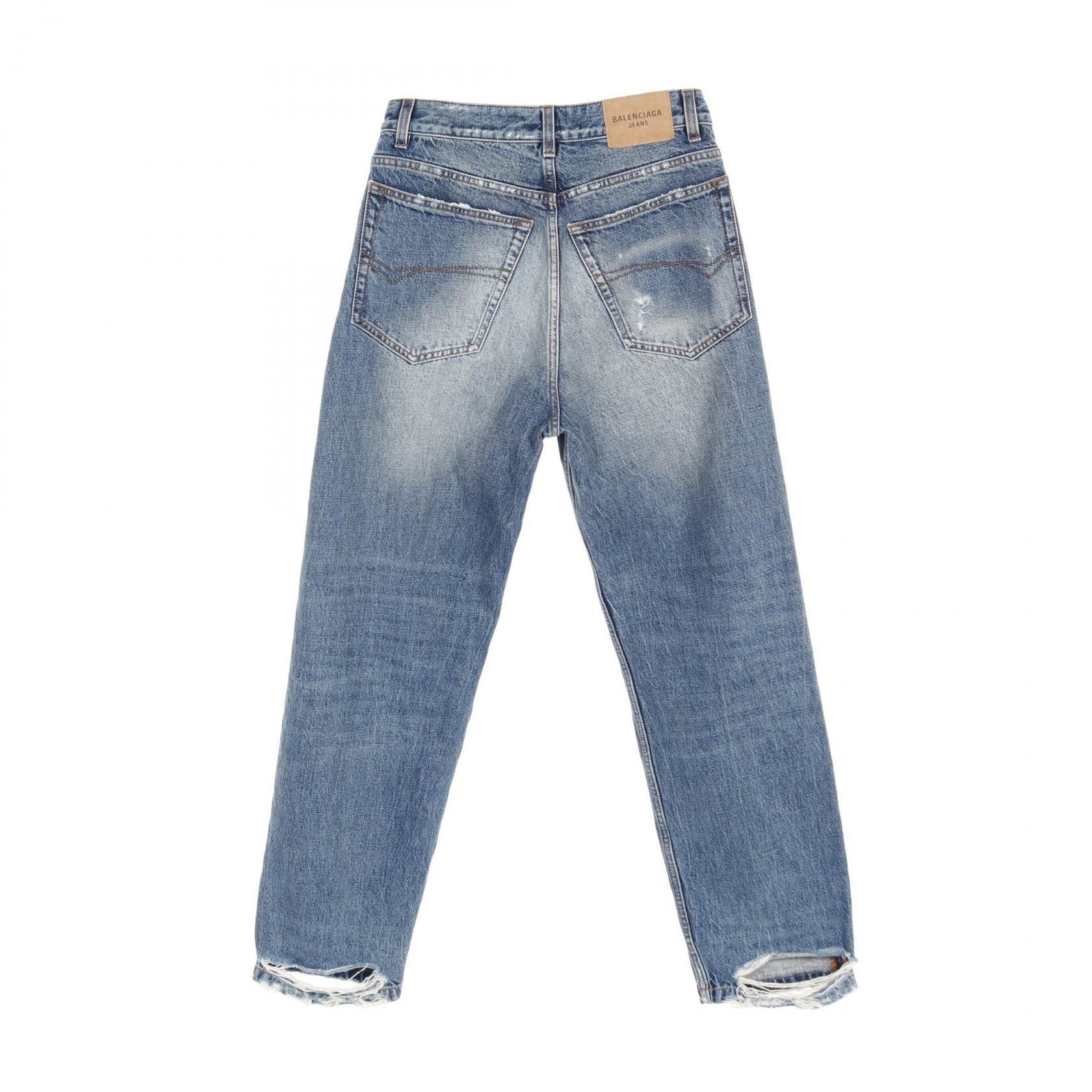 Balenciaga Denim Pants Cotton Blue