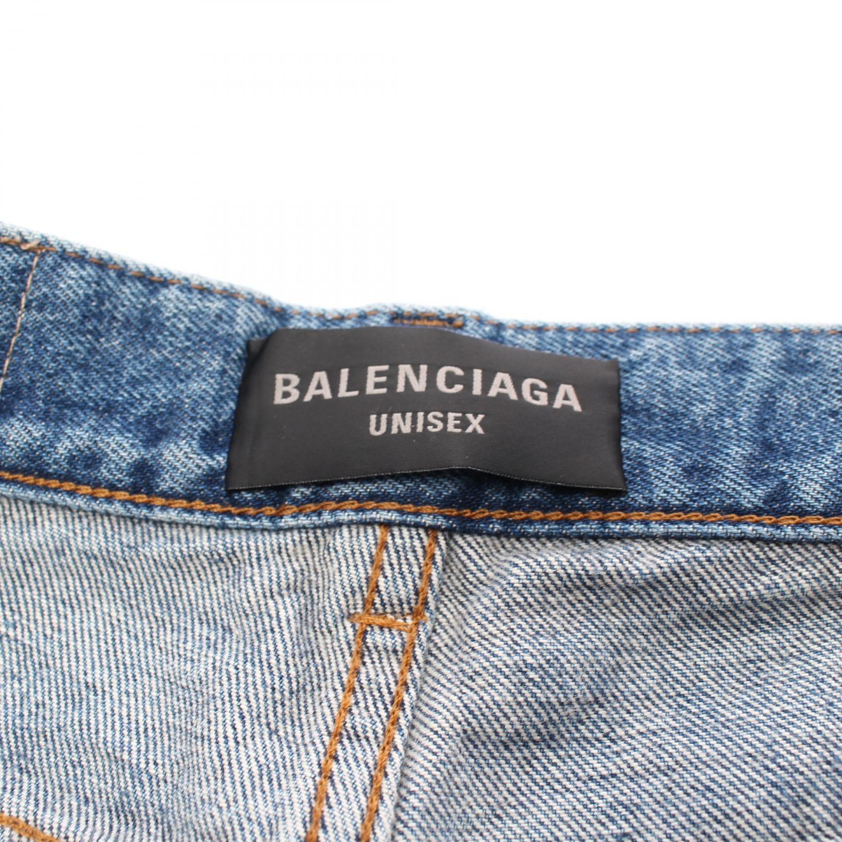 Balenciaga Denim Pants Cotton Blue