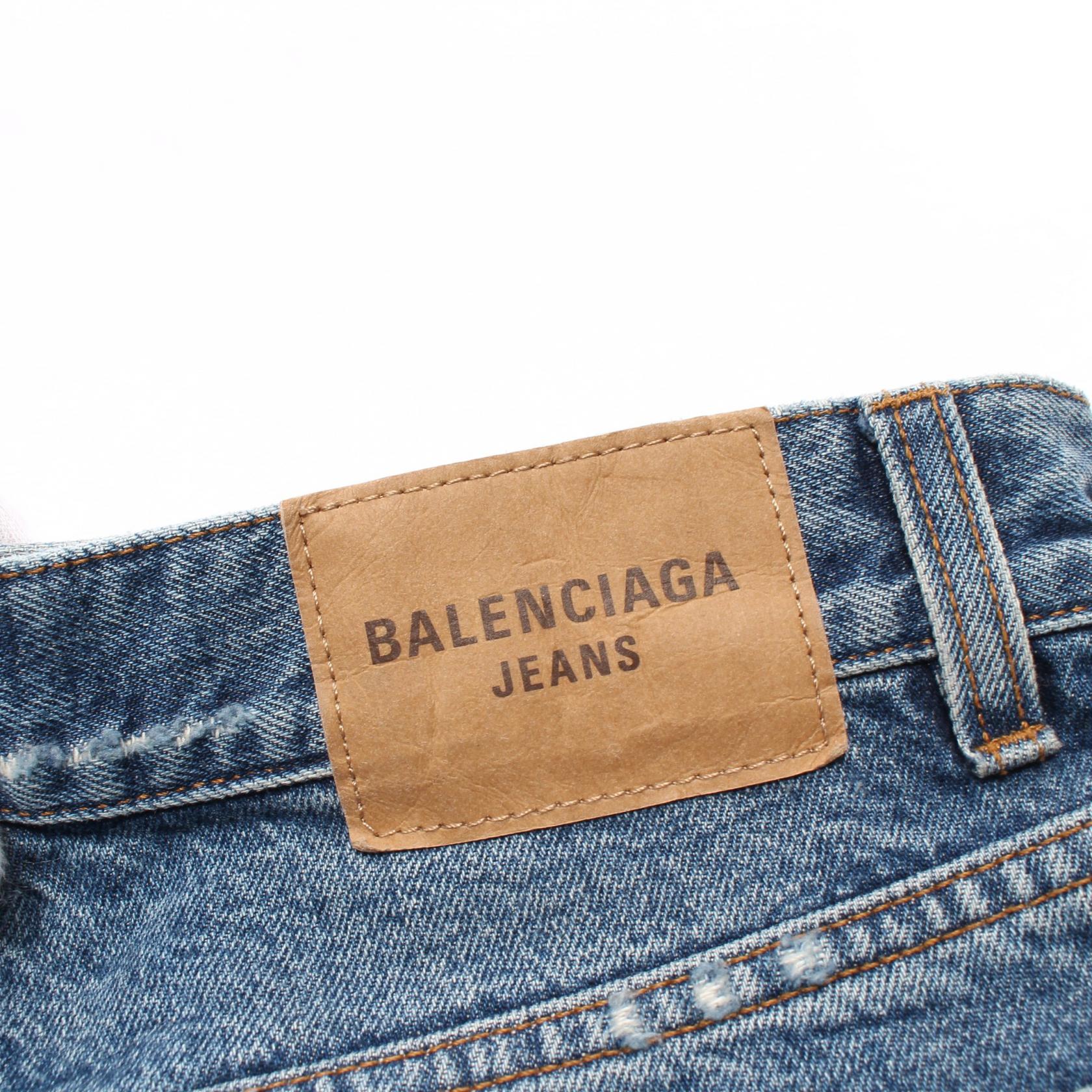 Balenciaga Denim Pants Cotton Blue