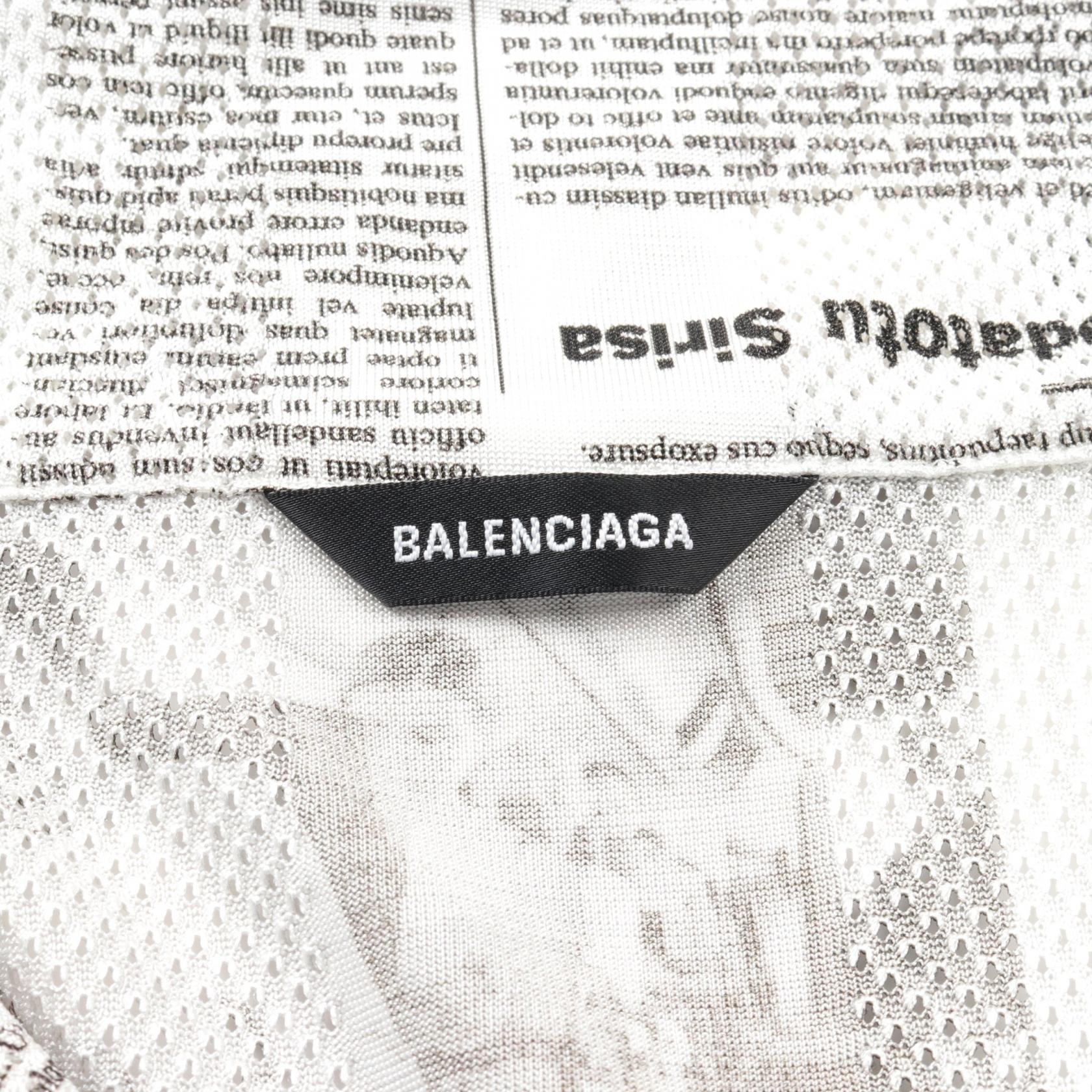 Balenciaga Mesh Polyester Top White/Black