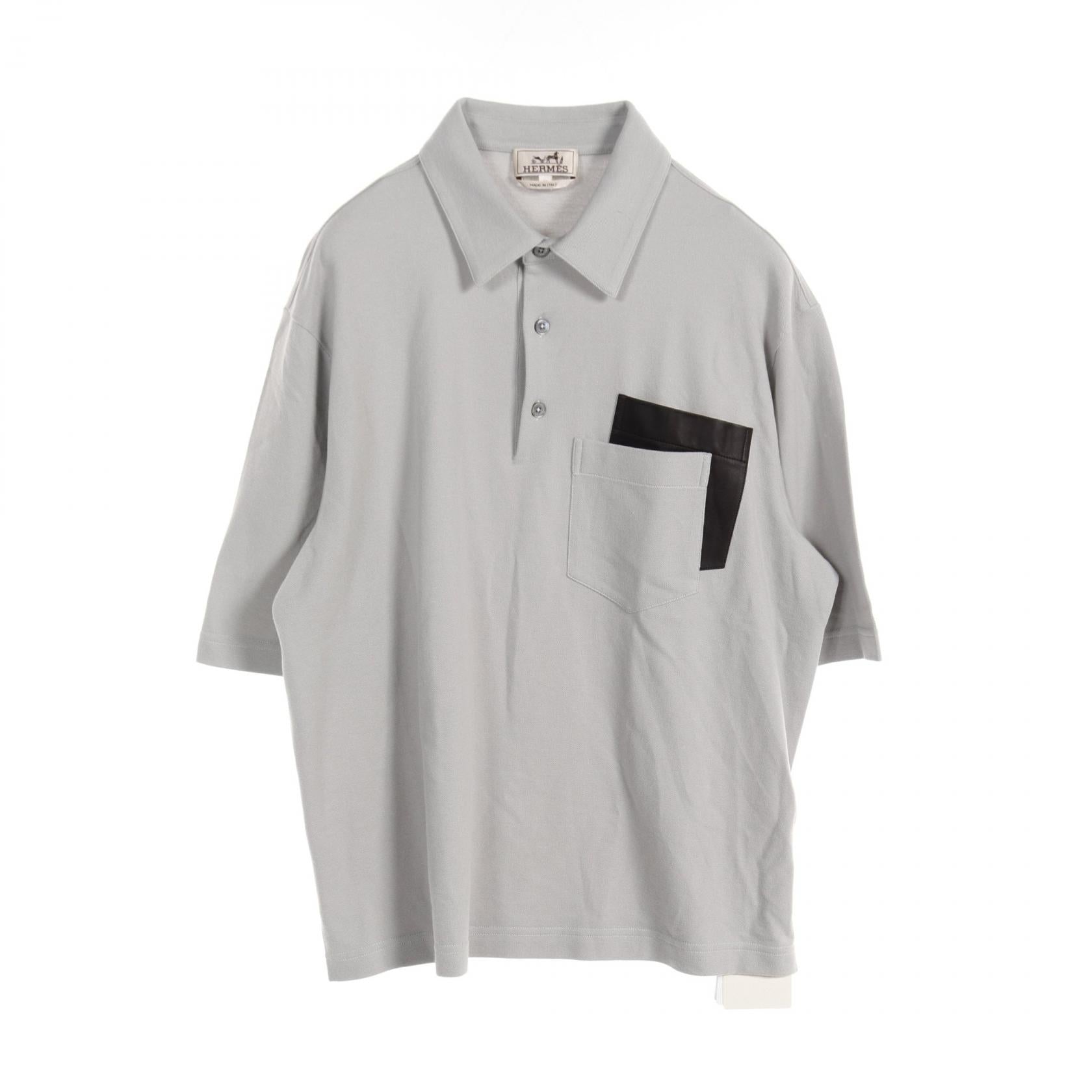 Hermes Cotton Cashmere Leather Polo Shirt