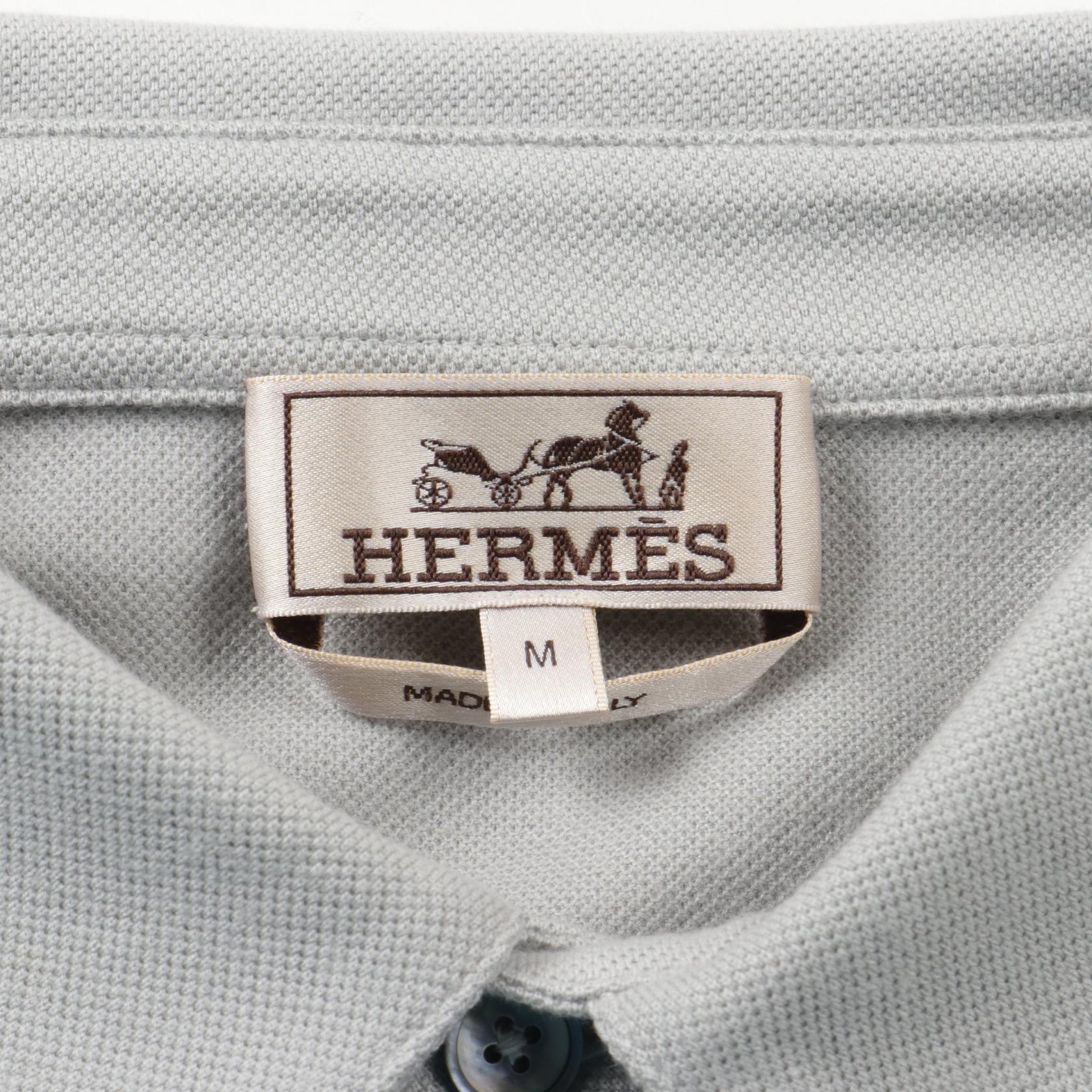 Hermes Cotton Cashmere Leather Polo Shirt