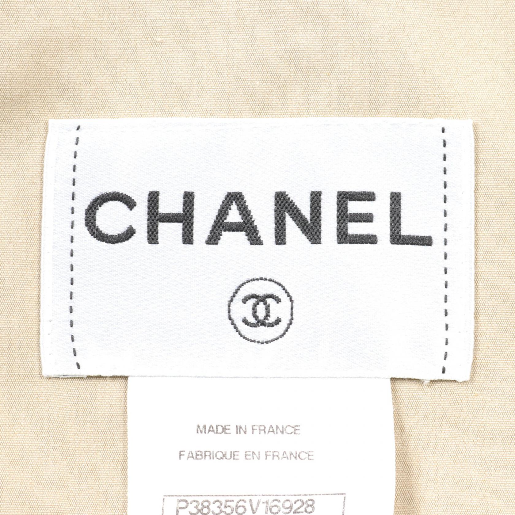 Chanel Silk Cotton Trench Coat Beige