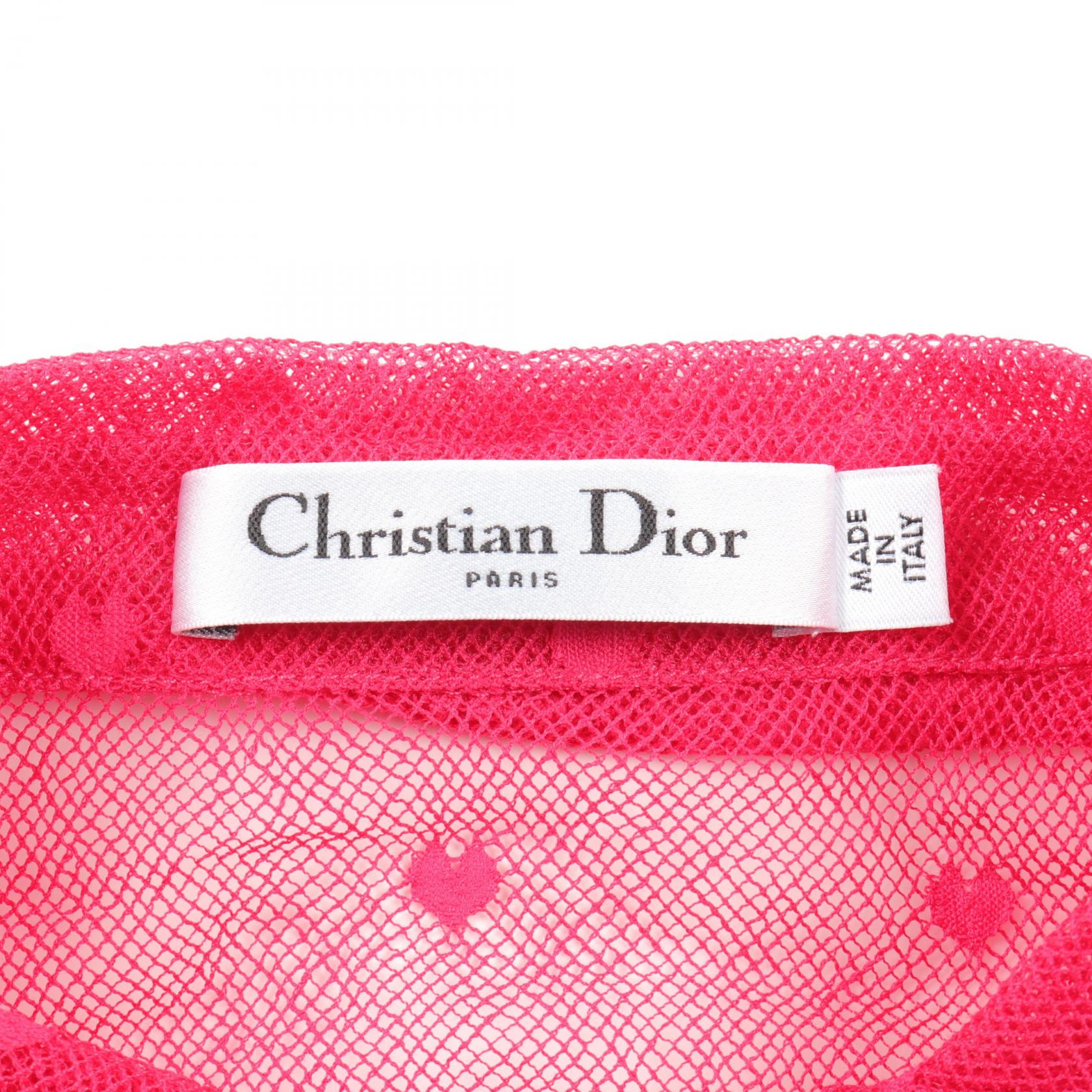 Dior Cotton Mesh Blouse Pink