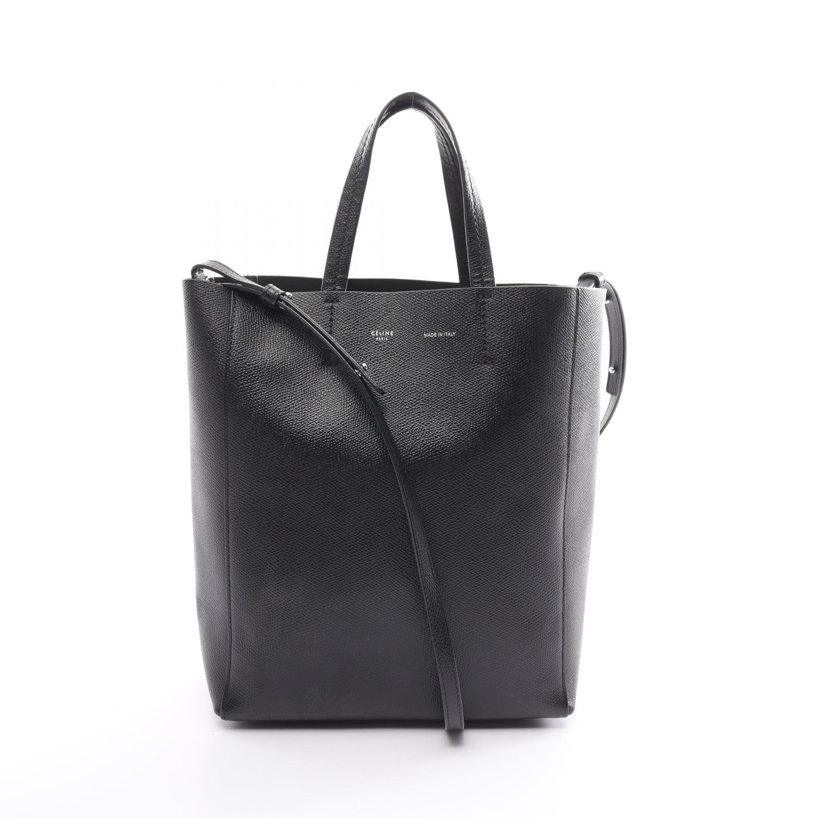 Celine Leather Cabas Vertical Leather Tote Bag 176183 in Very Good Condition