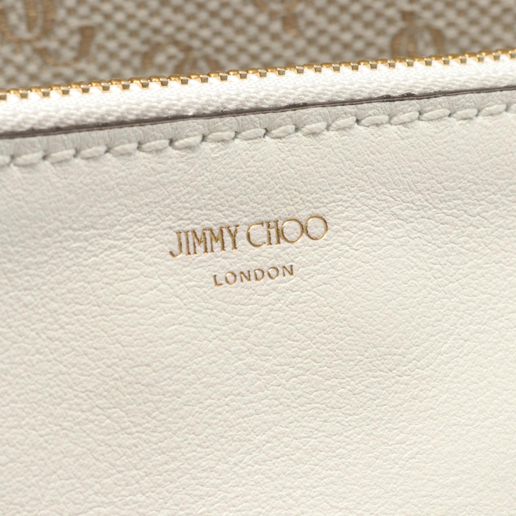 Jimmy Choo Canvas Leather JC Logo Tote Bag