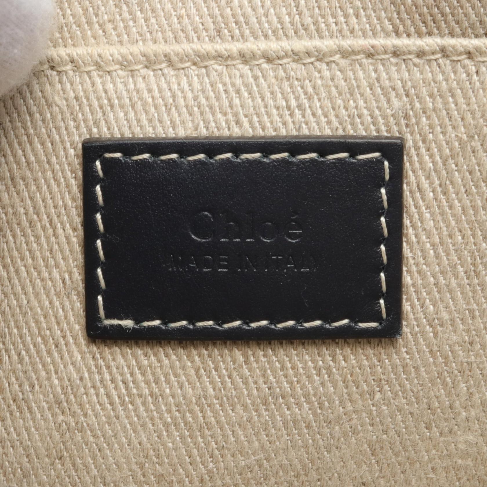 Chloe Woody Mini Tote Canvas Tote Bag 2120700132516 in Great Condition