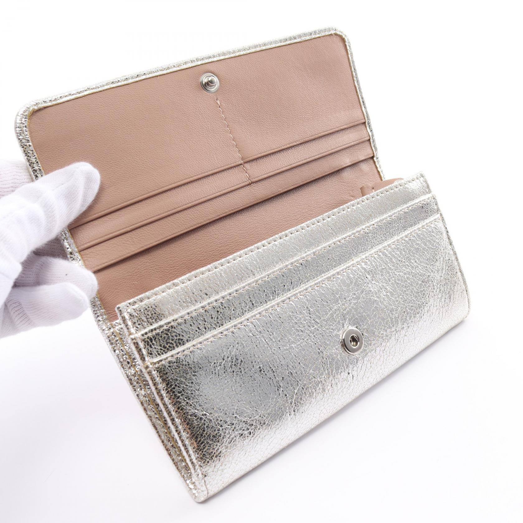 Jimmy Choo Leather Star Studded Wallet Leather Long Wallet 2120700132721 in Great Condition