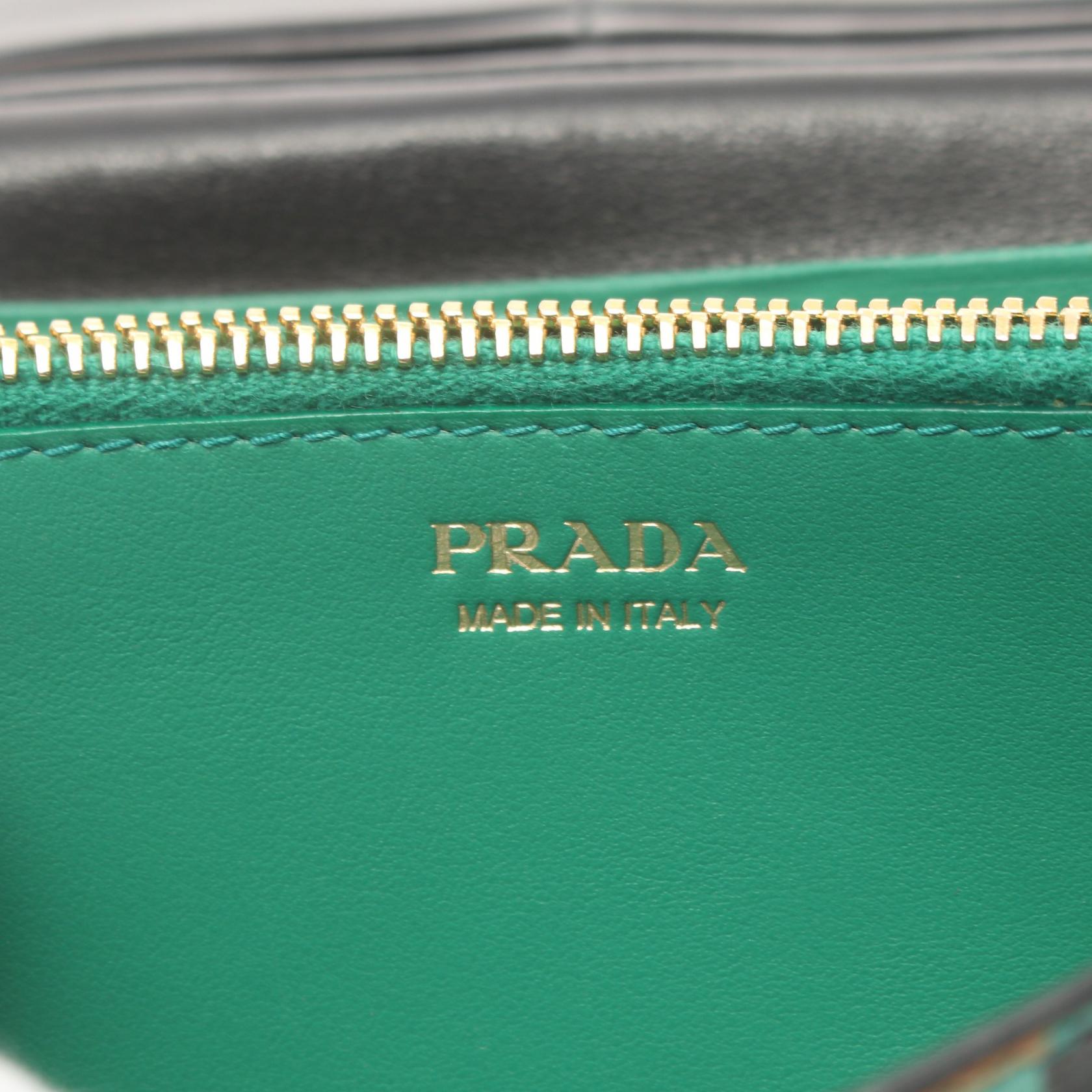 Prada Leather Flap Wallet Leather Long Wallet 1MH132 in Very Good Condition