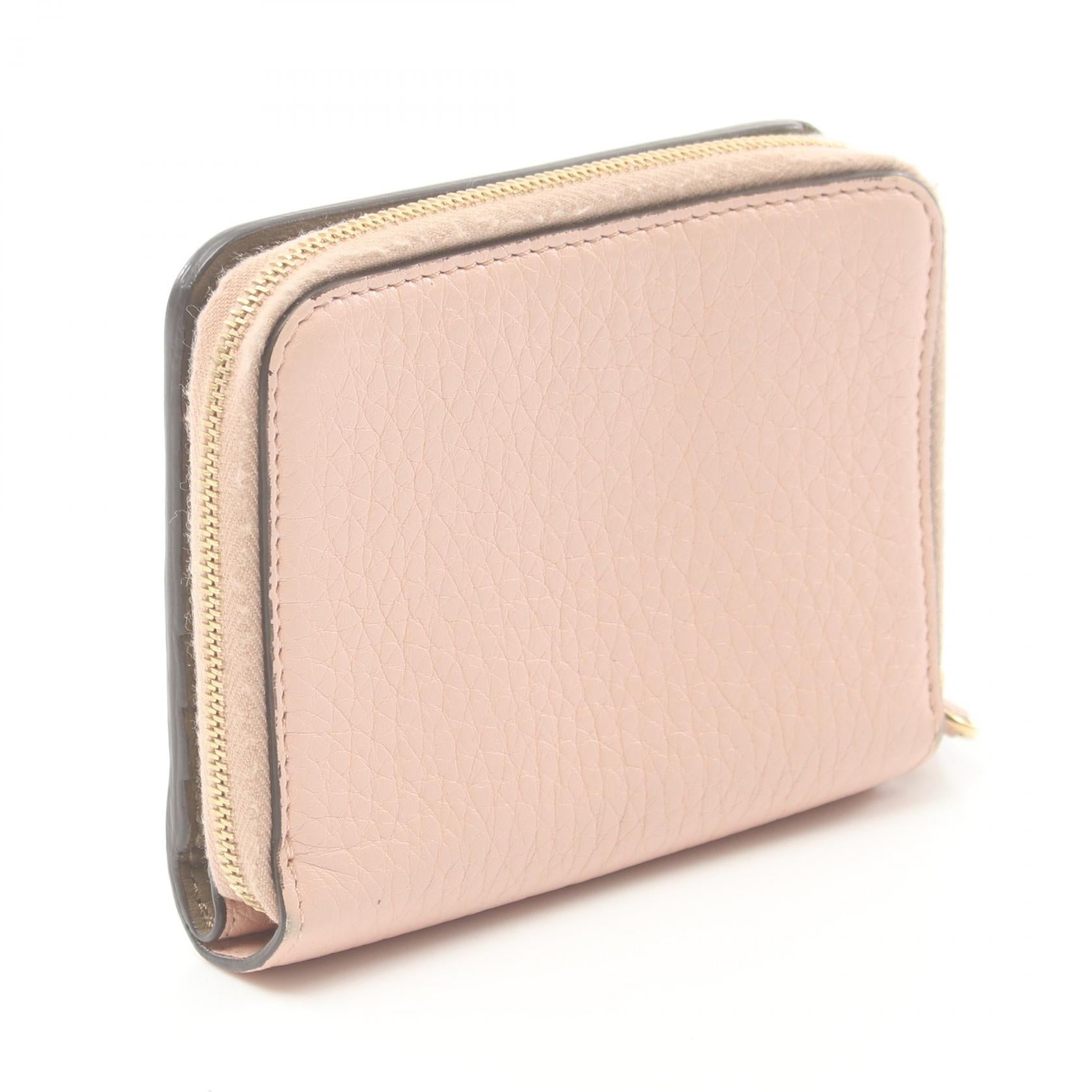 Fendi Leather Bifold Wallet Pink 8M0407