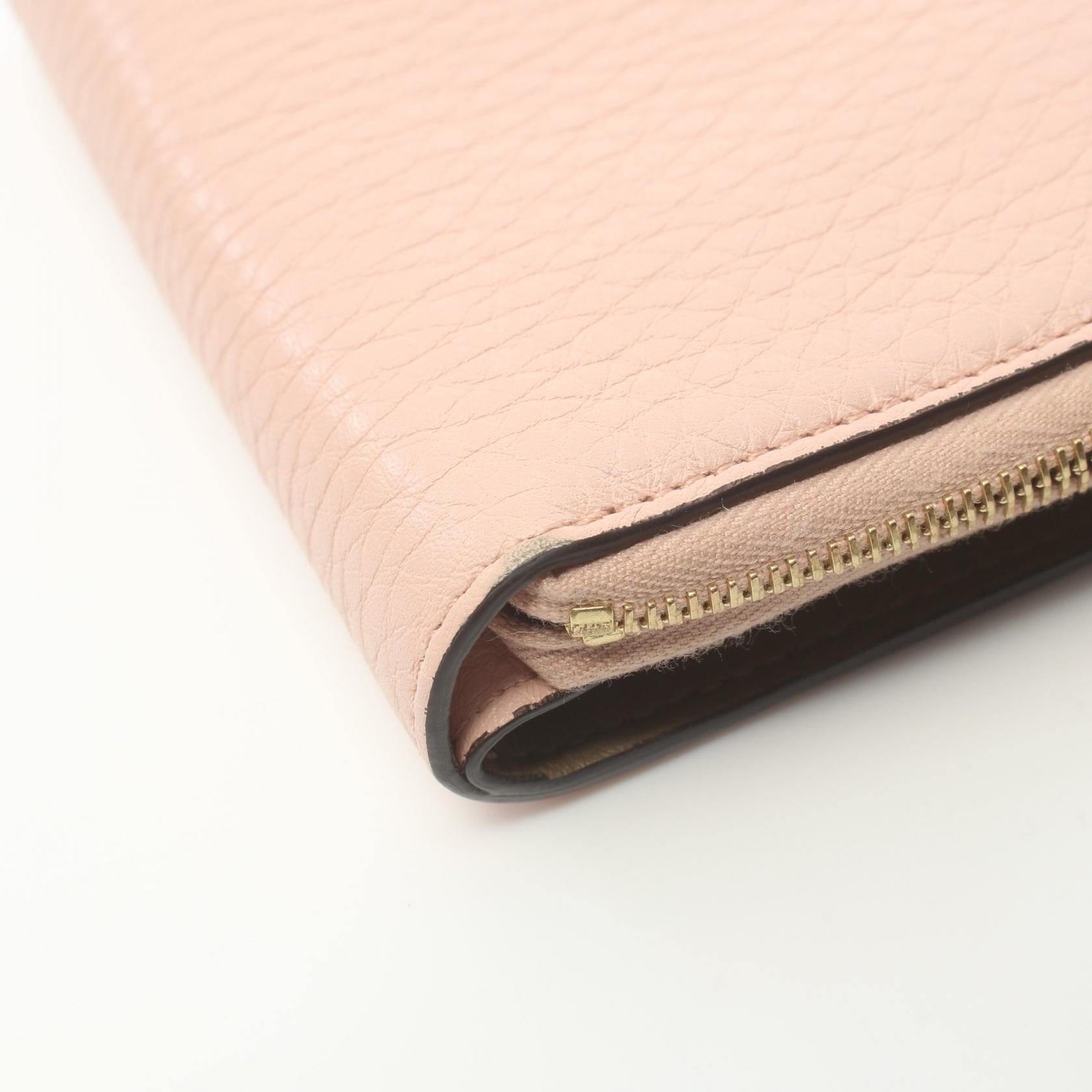 Fendi Leather Bifold Wallet Pink 8M0407