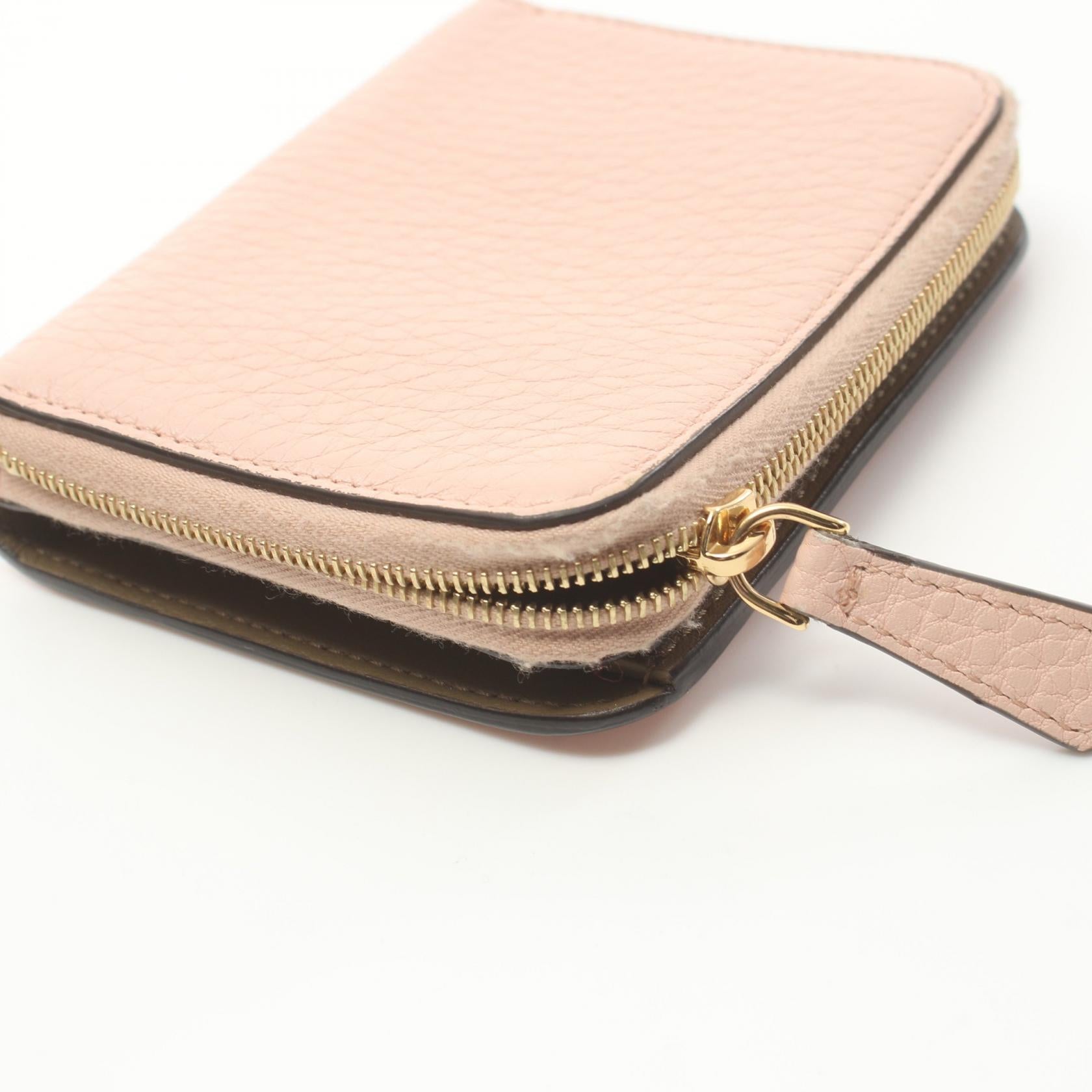 Fendi Leather Bifold Wallet Pink 8M0407