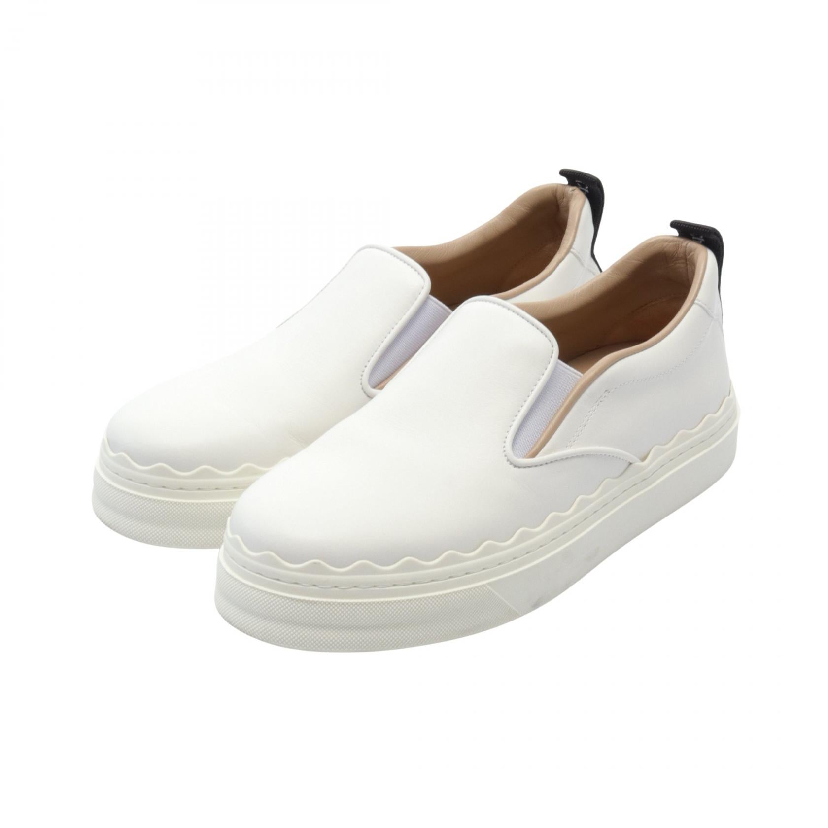 Chloe Lauren Leather Slip-On Shoes