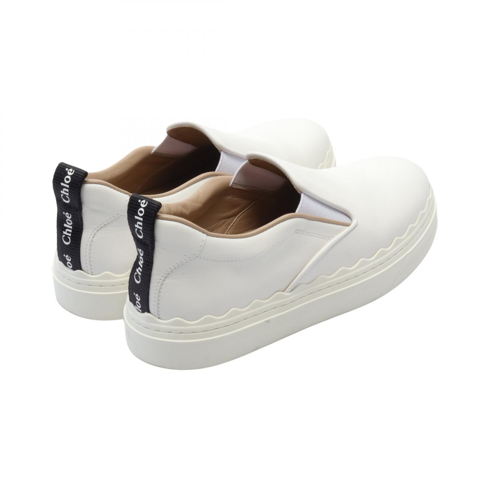 Chloe Lauren Leather Slip-On Shoes