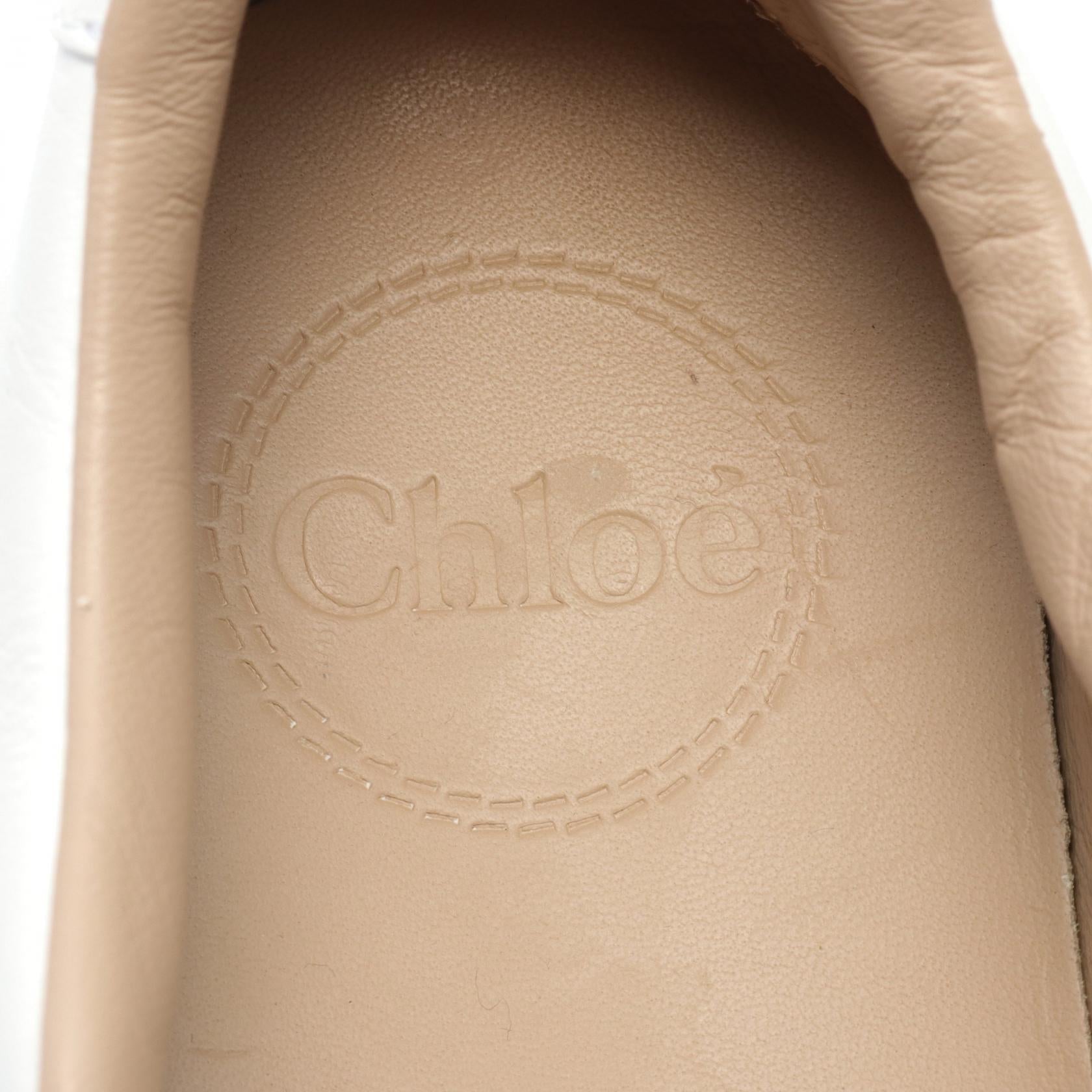 Chloe Lauren Leather Slip-On Shoes